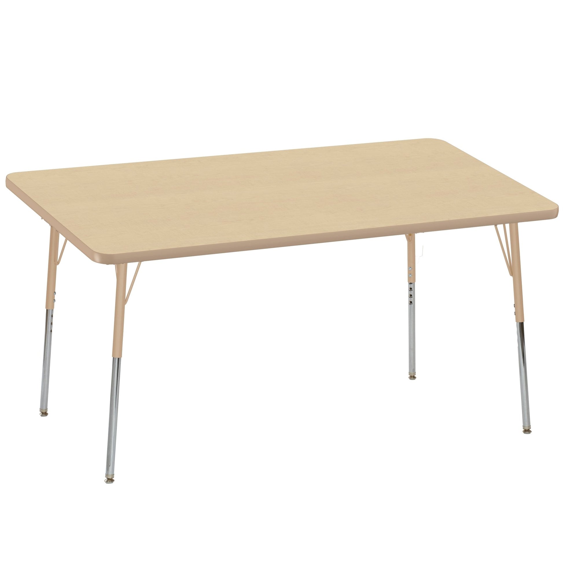 FDP 36" x 60" Rectangle T - Molding Activity Table with Adjustable Standard Swivel Glide Legs (FDP - 10031 - XX) - SchoolOutlet