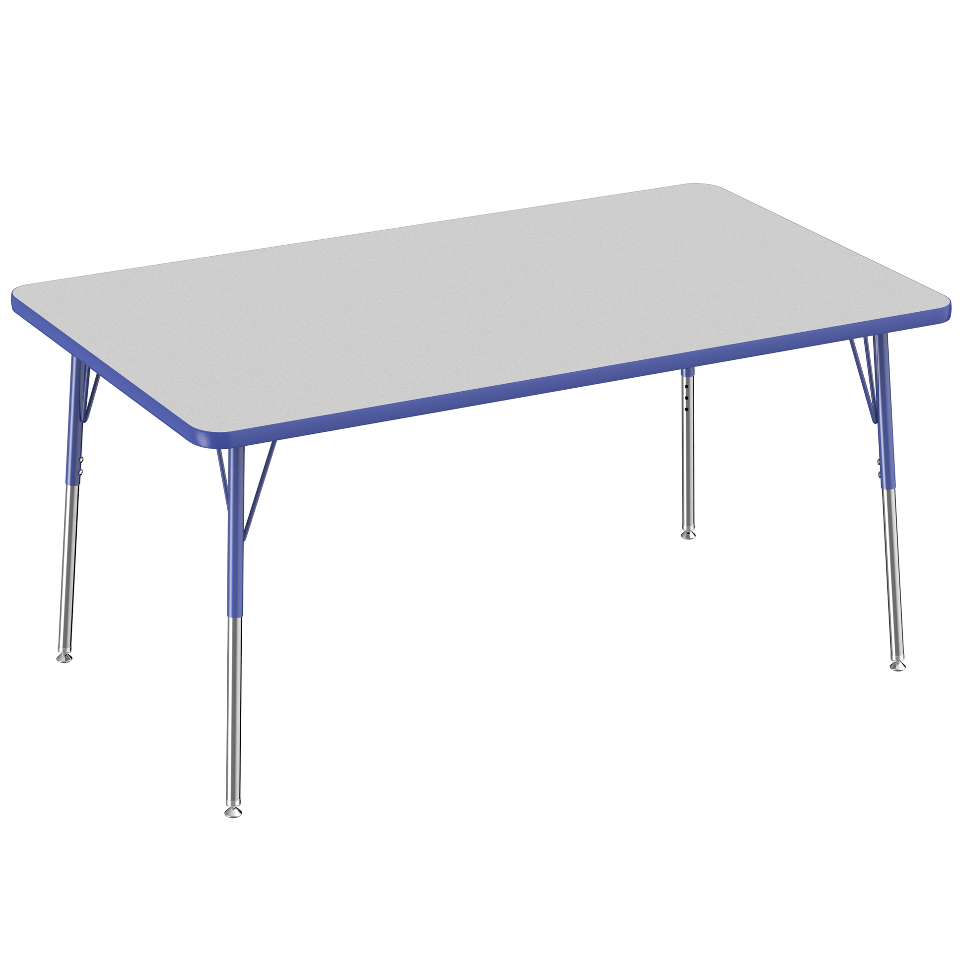 FDP 36" x 60" Rectangle T - Molding Activity Table with Adjustable Standard Swivel Glide Legs (FDP - 10031 - XX) - SchoolOutlet