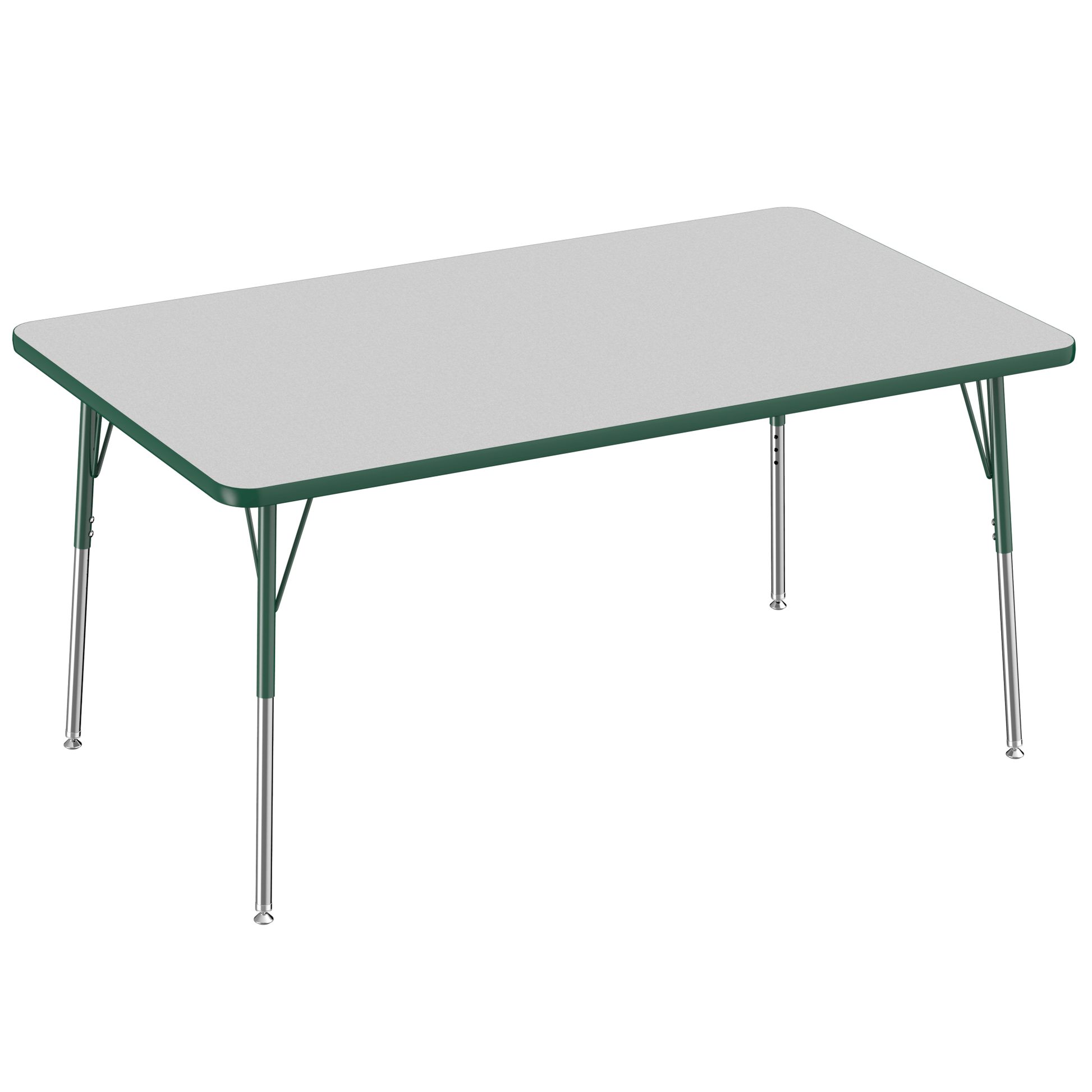 FDP 36" x 60" Rectangle T - Molding Activity Table with Adjustable Standard Swivel Glide Legs (FDP - 10031 - XX) - SchoolOutlet