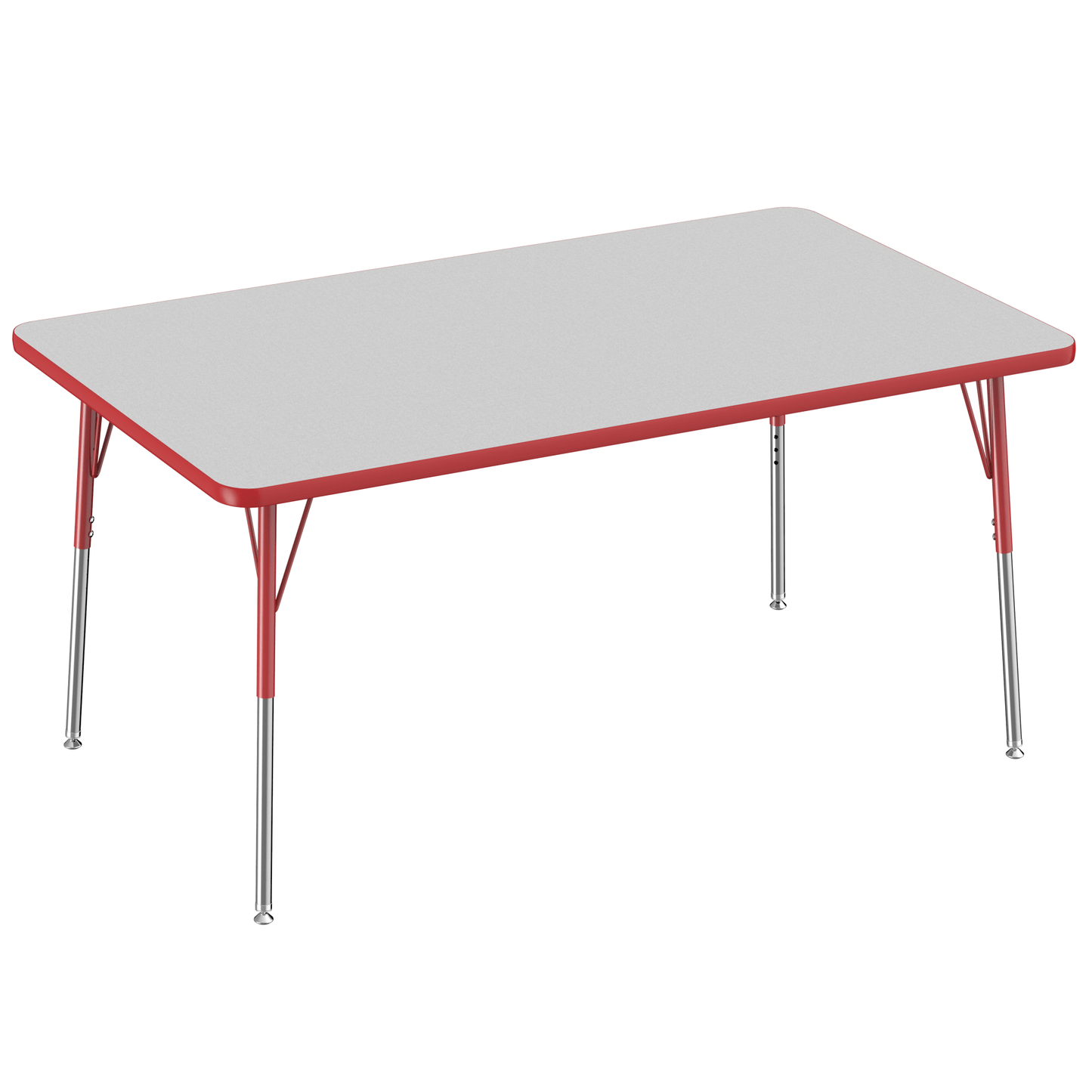 FDP 36" x 60" Rectangle T - Molding Activity Table with Adjustable Standard Swivel Glide Legs (FDP - 10031 - XX) - SchoolOutlet