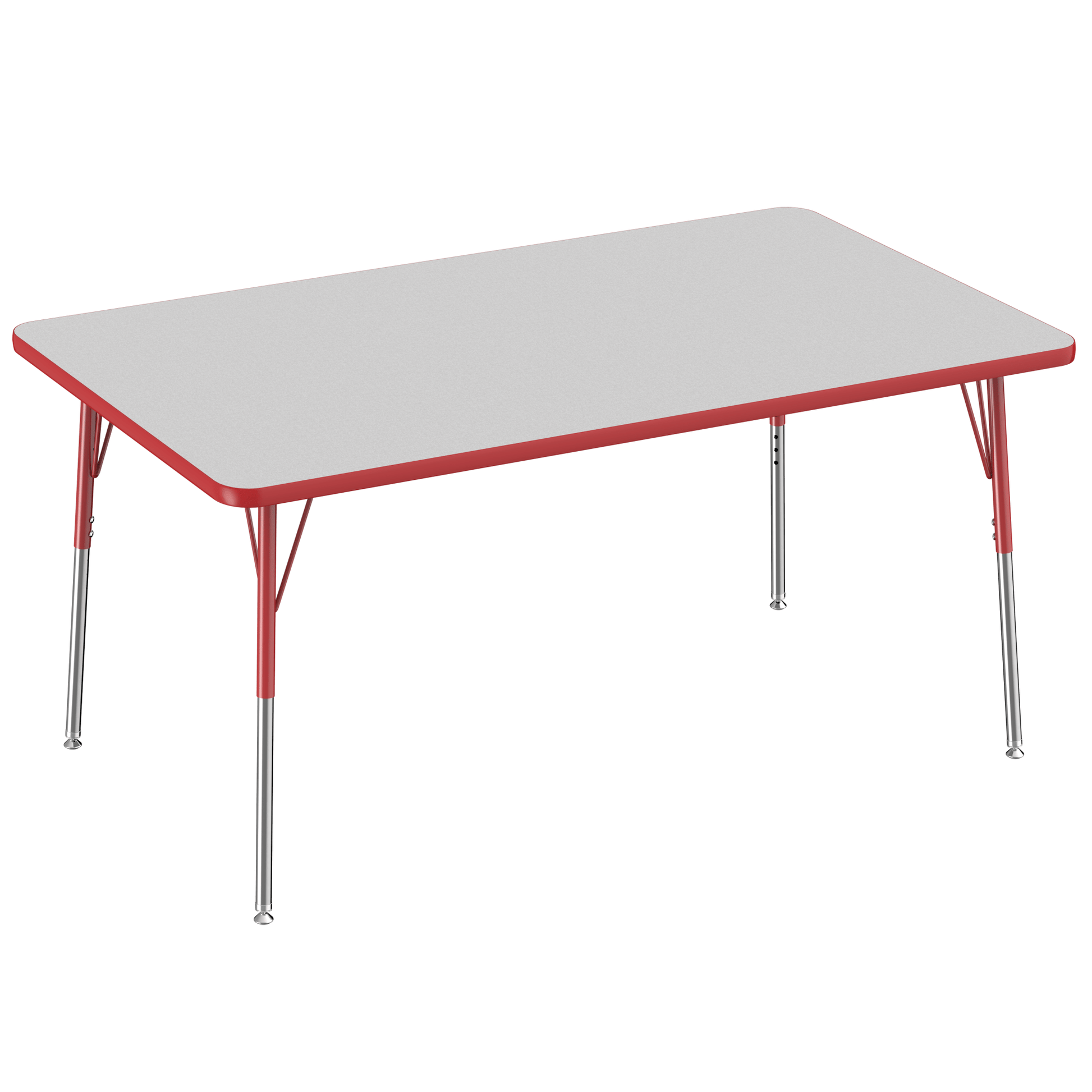 FDP 36" x 60" Rectangle T - Molding Activity Table with Adjustable Standard Swivel Glide Legs (FDP - 10031 - XX) - SchoolOutlet