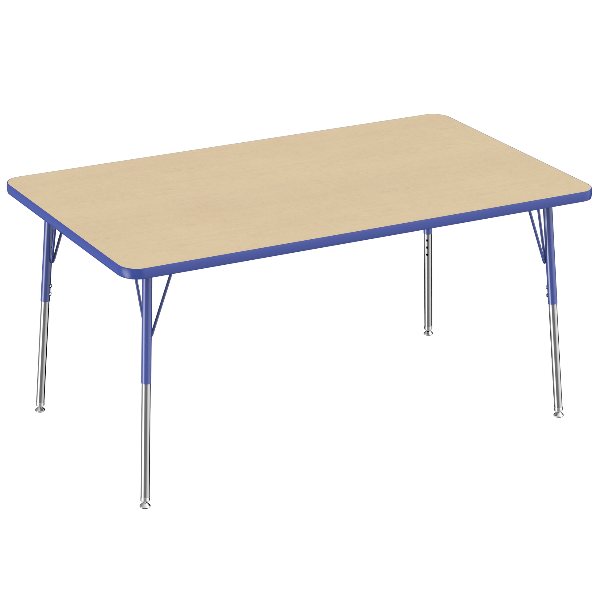 FDP 36" x 60" Rectangle T - Molding Activity Table with Adjustable Standard Swivel Glide Legs (FDP - 10031 - XX) - SchoolOutlet