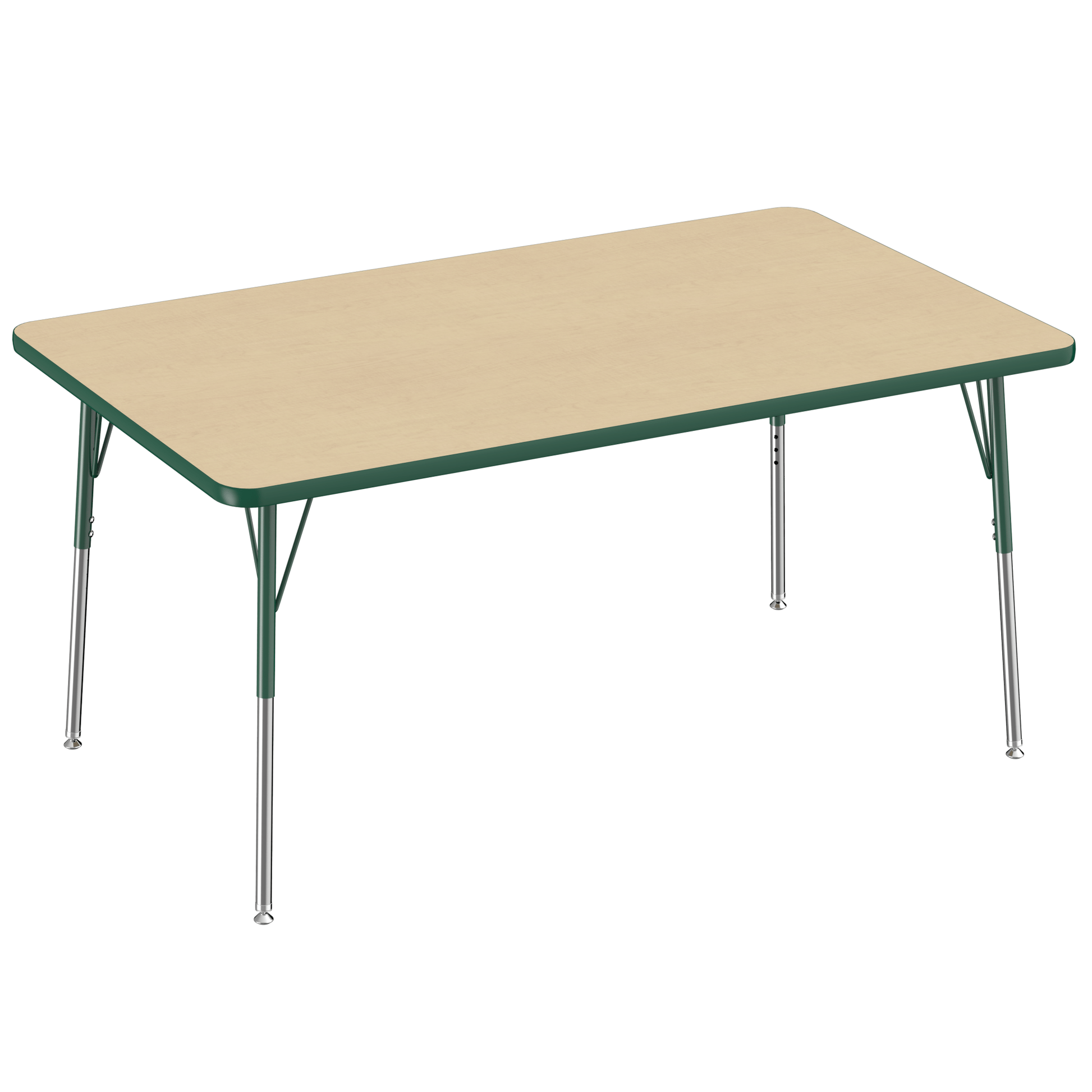 FDP 36" x 60" Rectangle T - Molding Activity Table with Adjustable Standard Swivel Glide Legs (FDP - 10031 - XX) - SchoolOutlet