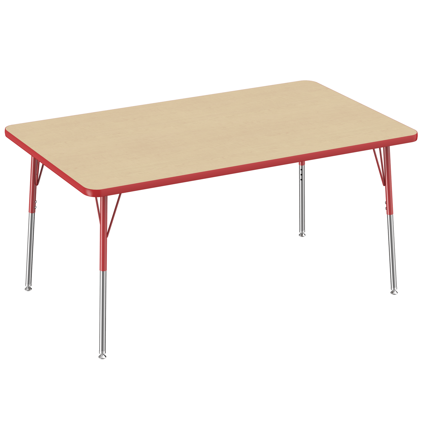 FDP 36" x 60" Rectangle T - Molding Activity Table with Adjustable Standard Swivel Glide Legs (FDP - 10031 - XX) - SchoolOutlet