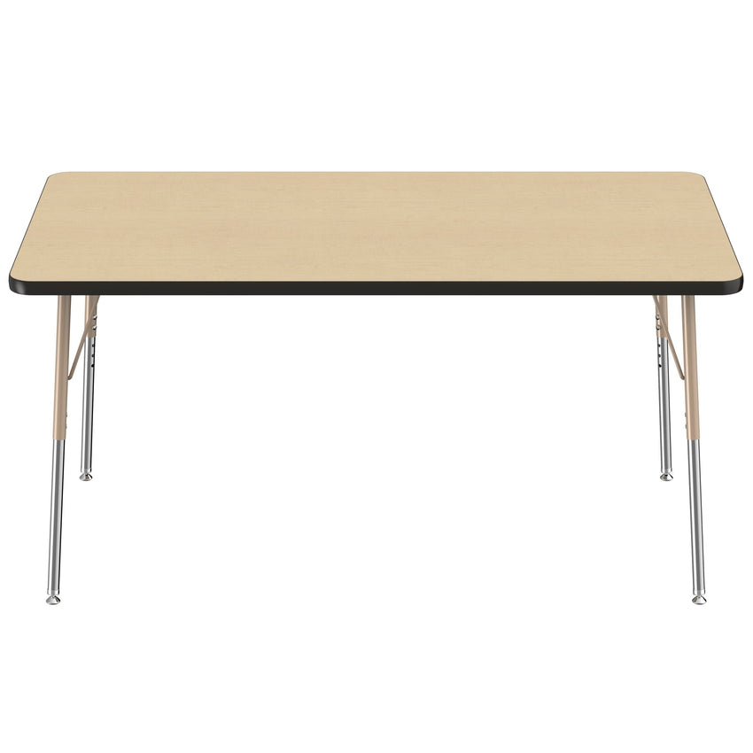 FDP 36" x 60" Rectangle T - Molding Activity Table with Adjustable Standard Swivel Glide Legs (FDP - 10031 - XX) - SchoolOutlet