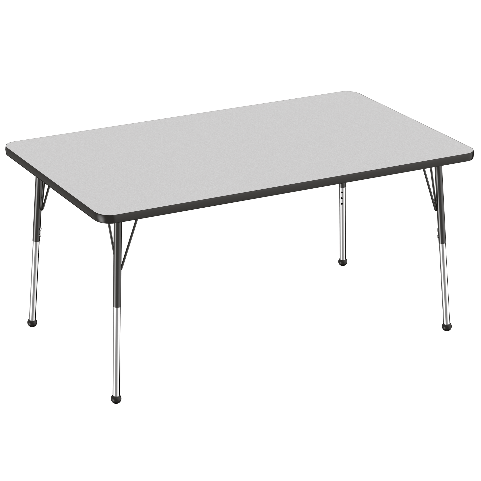 FDP 36" x 60" Rectangle T - Molding Activity Table with Adjustable Standard Ball Glide Legs (FDP - 10032 - XX) - SchoolOutlet
