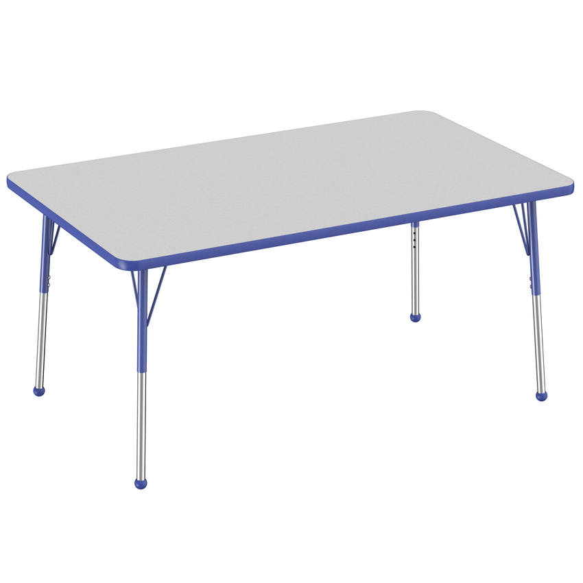 FDP 36" x 60" Rectangle T - Molding Activity Table with Adjustable Standard Ball Glide Legs (FDP - 10032 - XX) - SchoolOutlet