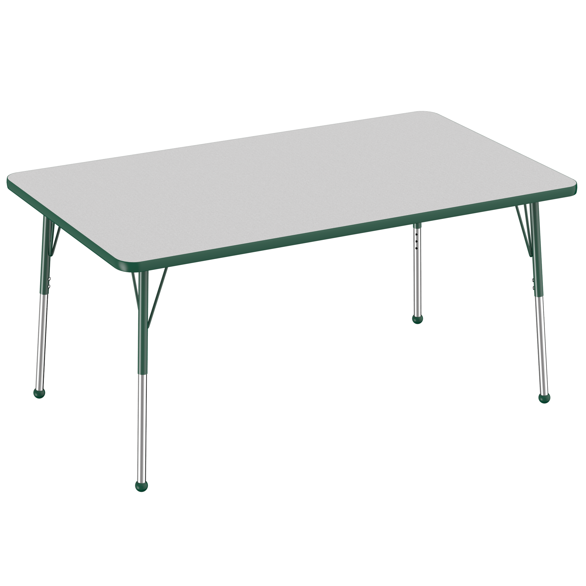 FDP 36" x 60" Rectangle T - Molding Activity Table with Adjustable Standard Ball Glide Legs (FDP - 10032 - XX) - SchoolOutlet