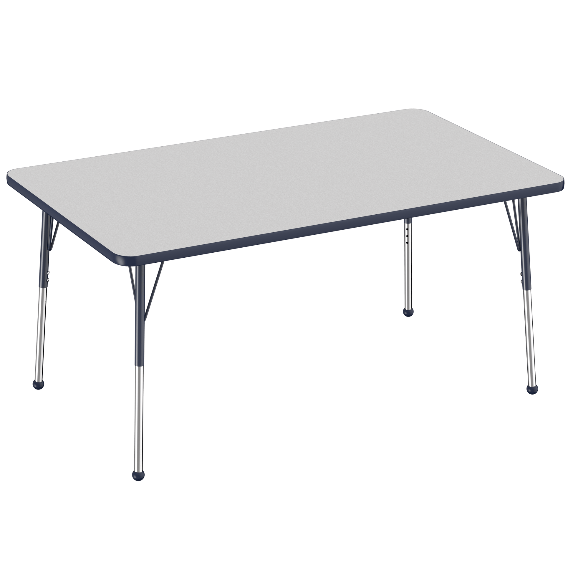 FDP 36" x 60" Rectangle T - Molding Activity Table with Adjustable Standard Ball Glide Legs (FDP - 10032 - XX) - SchoolOutlet