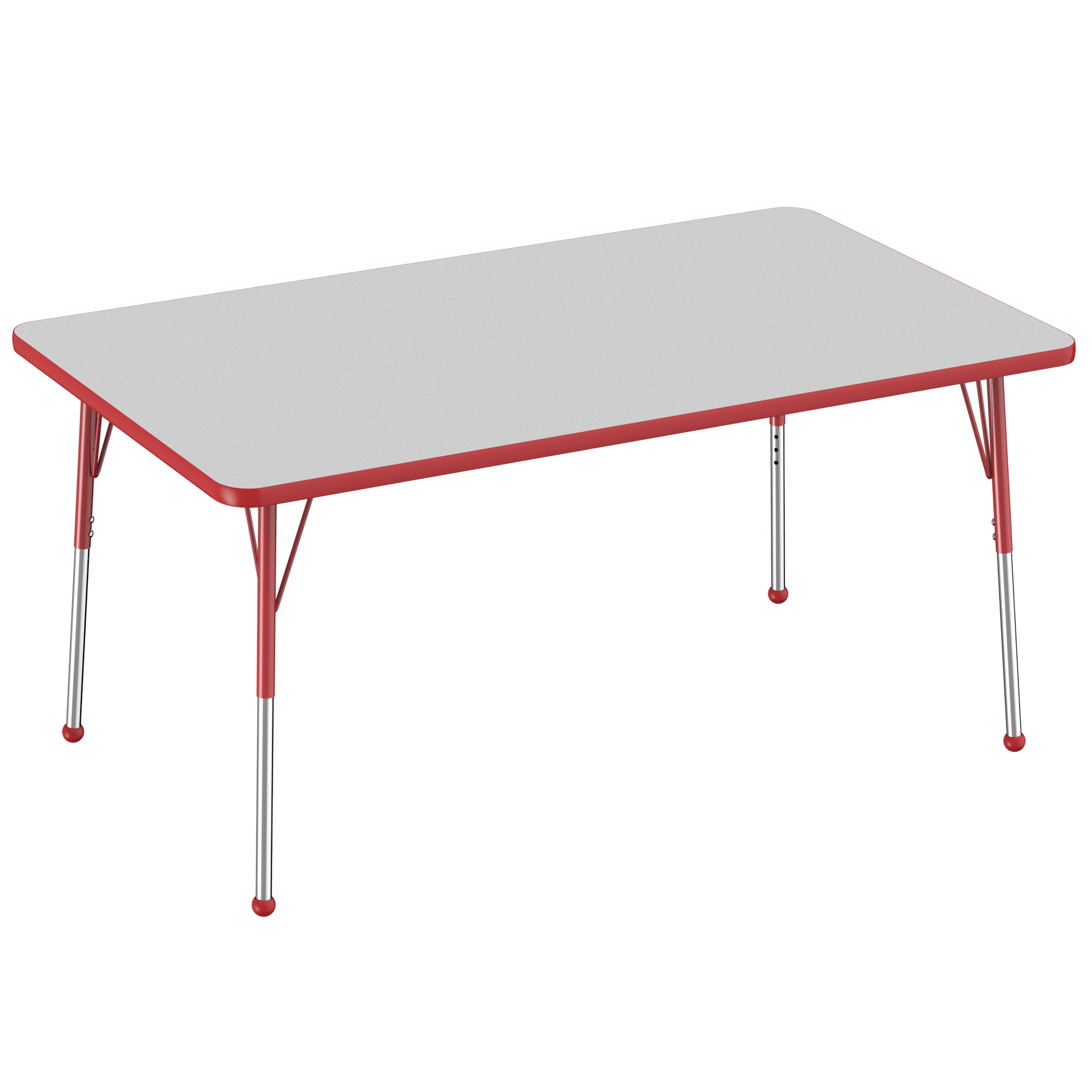 FDP 36" x 60" Rectangle T - Molding Activity Table with Adjustable Standard Ball Glide Legs (FDP - 10032 - XX) - SchoolOutlet
