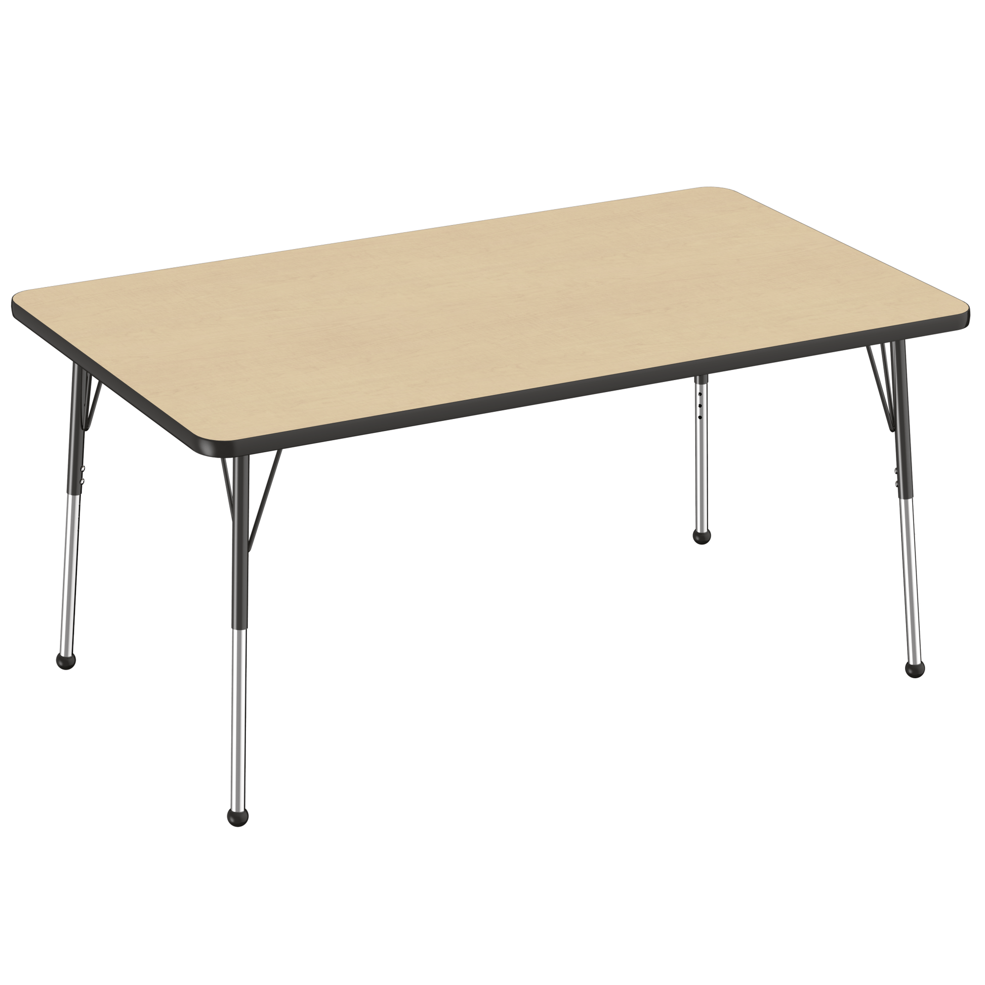 FDP 36" x 60" Rectangle T - Molding Activity Table with Adjustable Standard Ball Glide Legs (FDP - 10032 - XX) - SchoolOutlet