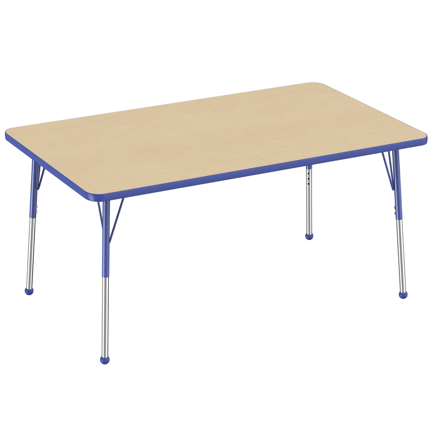 FDP 36" x 60" Rectangle T - Molding Activity Table with Adjustable Standard Ball Glide Legs (FDP - 10032 - XX) - SchoolOutlet