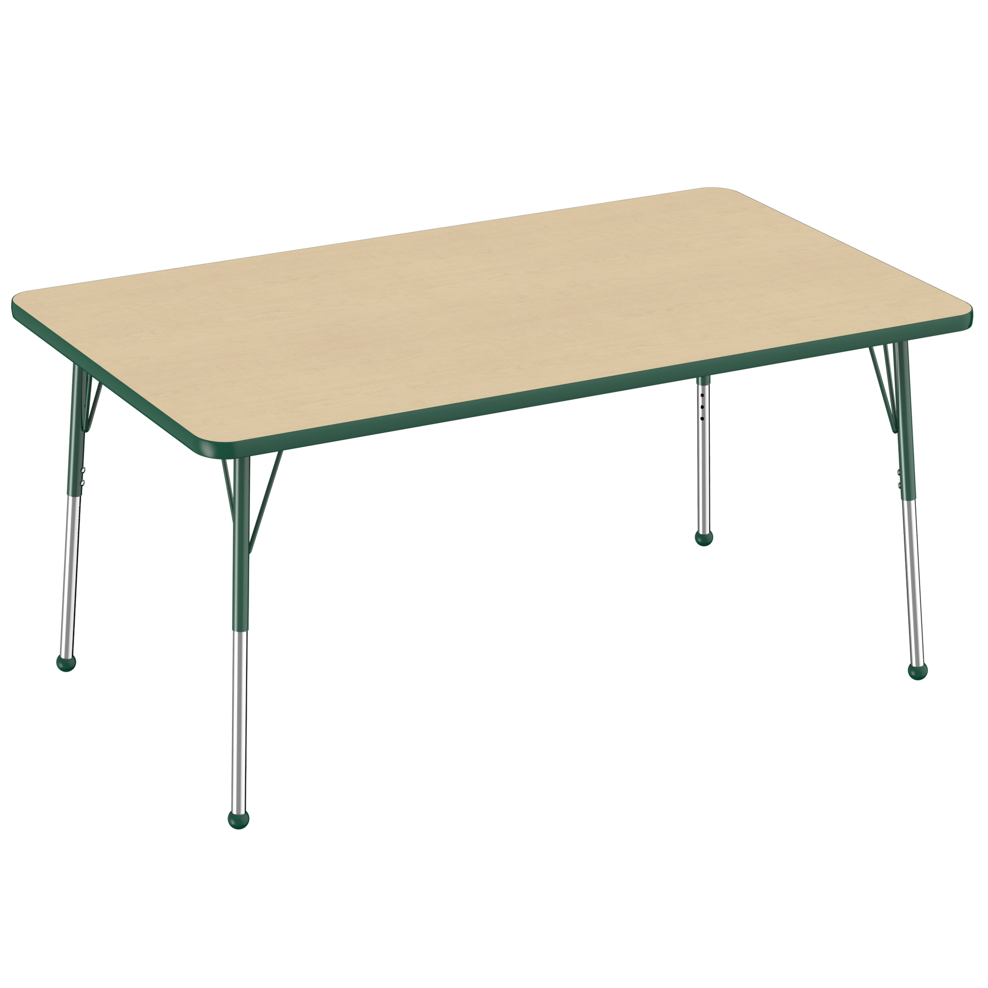 FDP 36" x 60" Rectangle T - Molding Activity Table with Adjustable Standard Ball Glide Legs (FDP - 10032 - XX) - SchoolOutlet