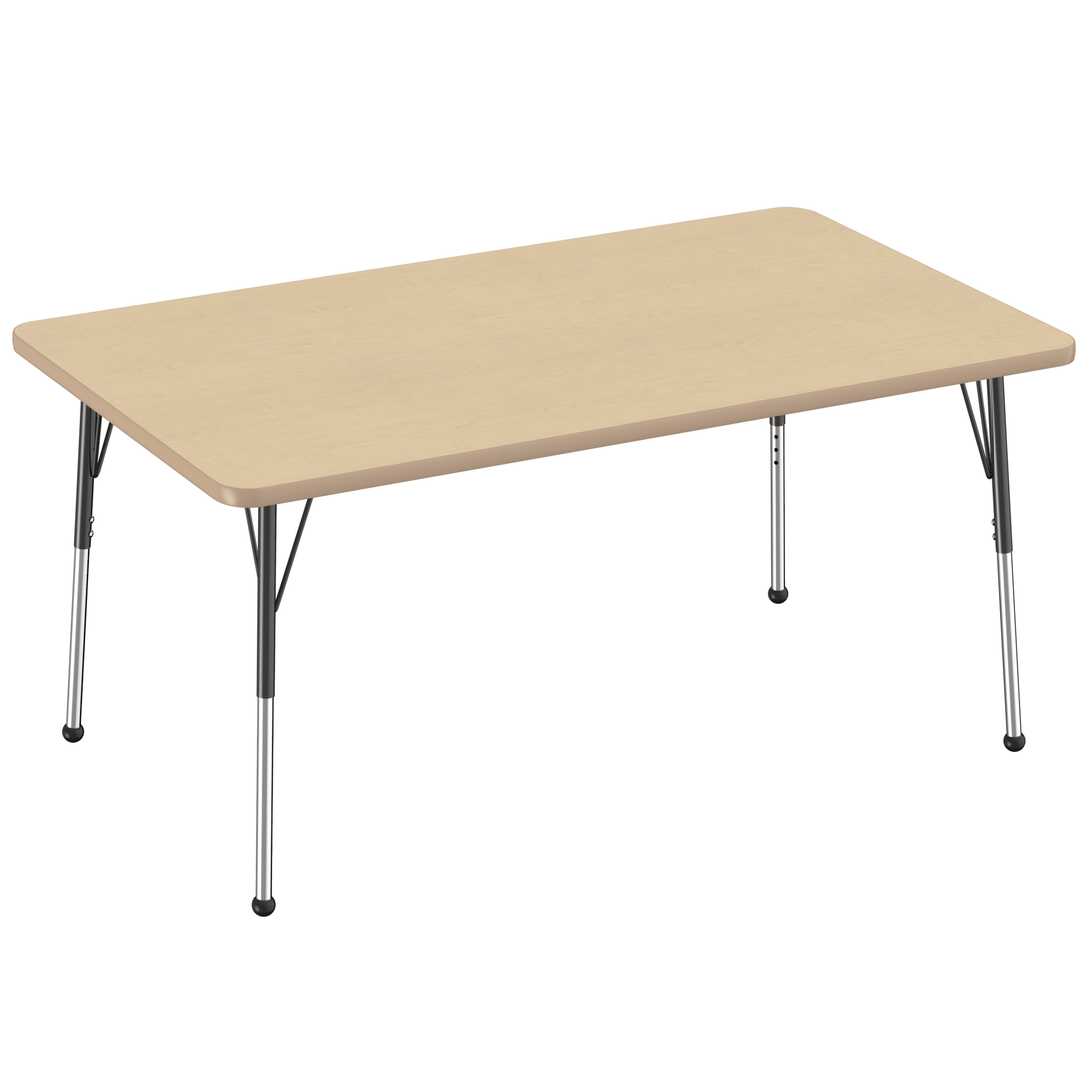 FDP 36" x 60" Rectangle T - Molding Activity Table with Adjustable Standard Ball Glide Legs (FDP - 10032 - XX) - SchoolOutlet
