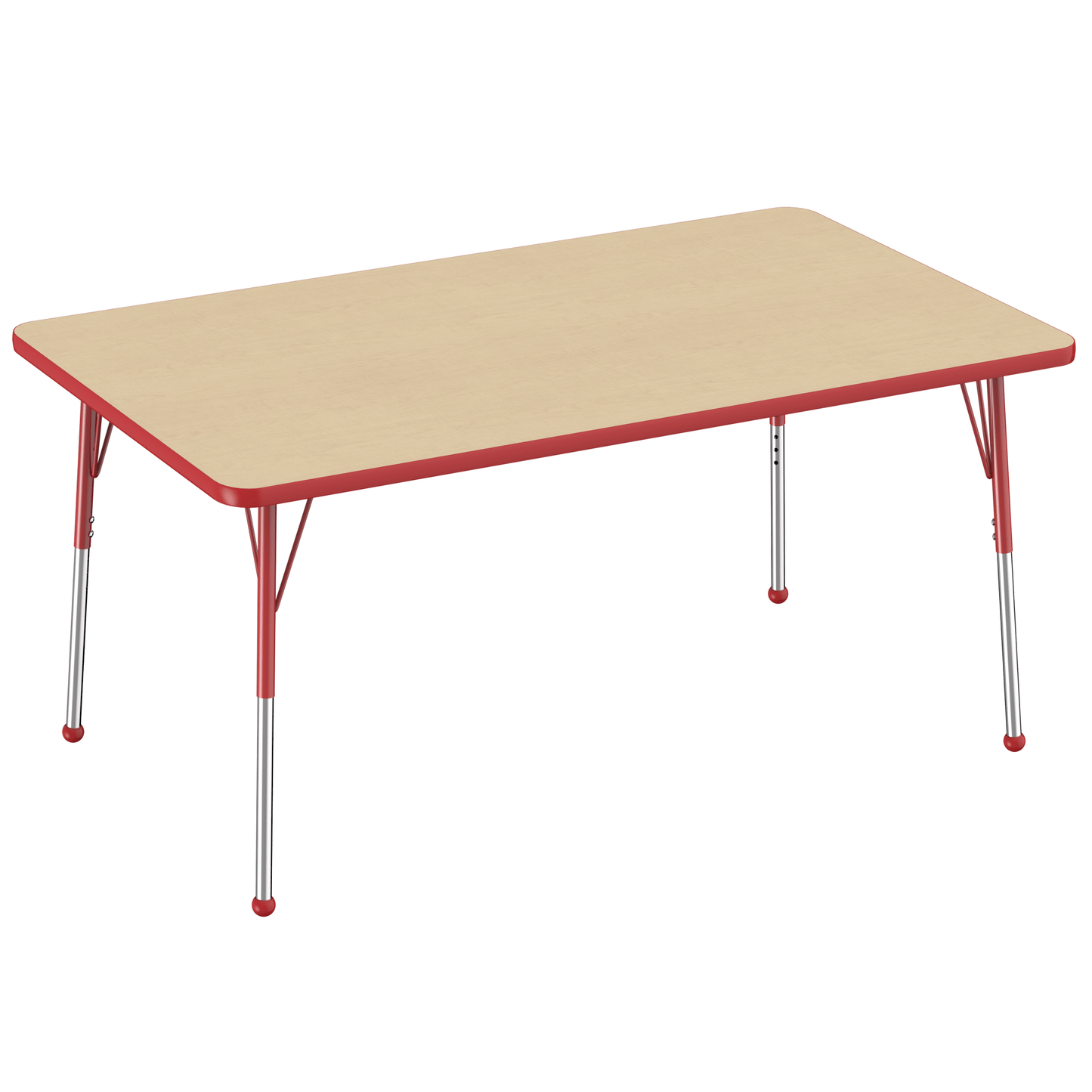 FDP 36" x 60" Rectangle T - Molding Activity Table with Adjustable Standard Ball Glide Legs (FDP - 10032 - XX) - SchoolOutlet