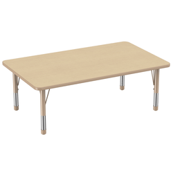 FDP 36" x 60" Rectangle T-Molding Activity Table with Adjustable Chunky Legs (FDP-10033-XX)