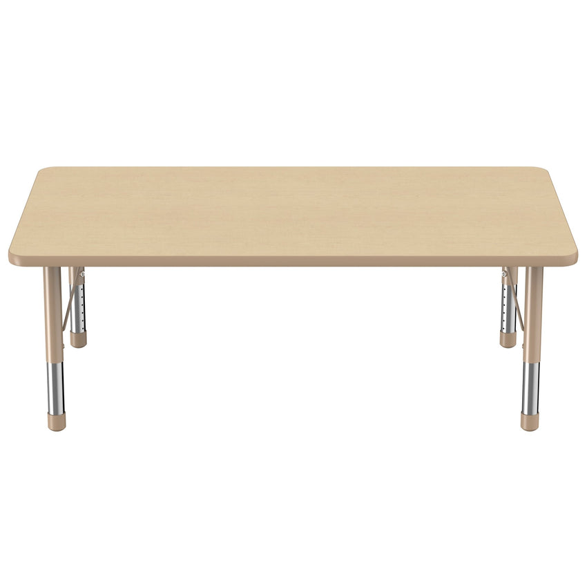 FDP 36" x 60" Rectangle T - Molding Activity Table with Adjustable Chunky Legs (FDP - 10033 - XX) - SchoolOutlet
