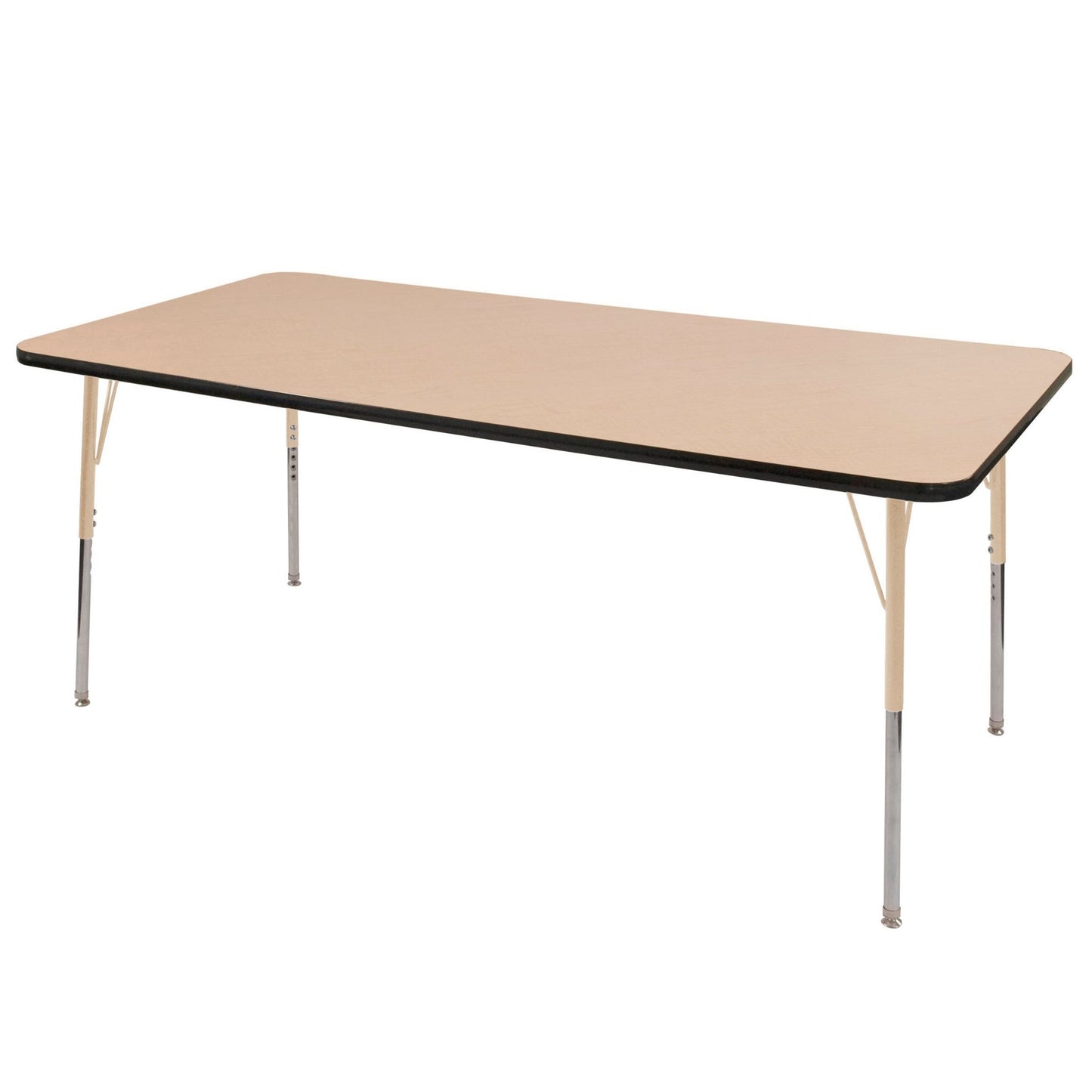 FDP 36" x 72" Rectangle T - Molding Activity Table with Adjustable Standard Swivel Glide Legs (FDP - 10035 - XX) - SchoolOutlet
