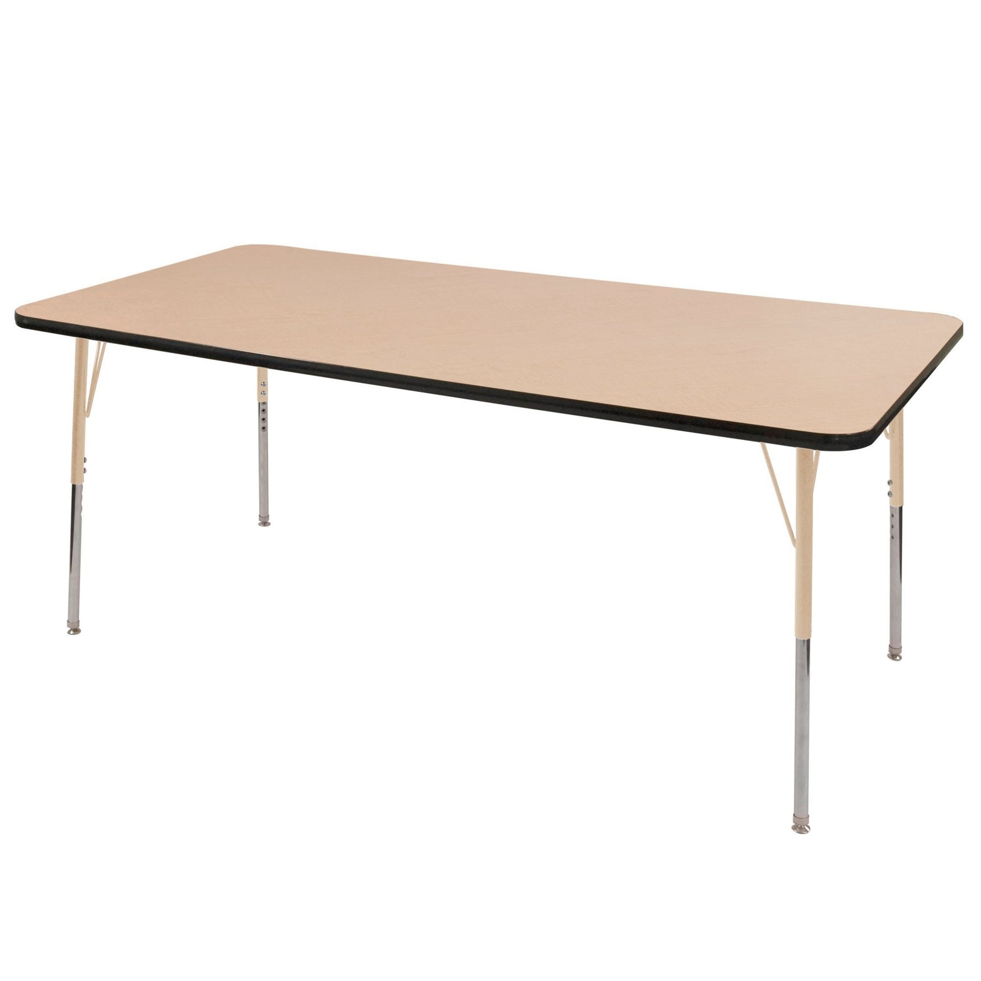 FDP 36" x 72" Rectangle T - Molding Activity Table with Adjustable Standard Swivel Glide Legs (FDP - 10035 - XX) - SchoolOutlet