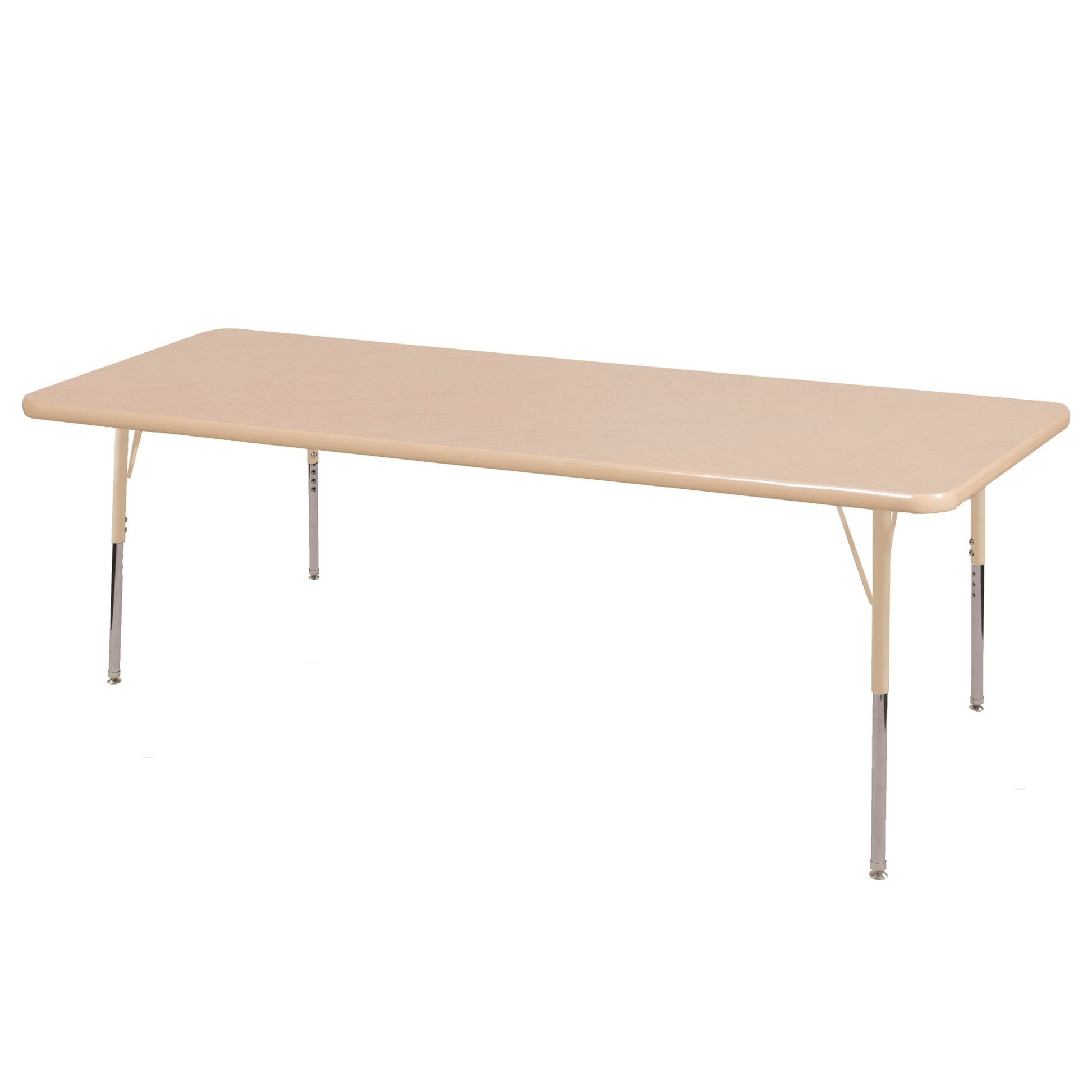FDP 36" x 72" Rectangle T - Molding Activity Table with Adjustable Standard Swivel Glide Legs (FDP - 10035 - XX) - SchoolOutlet