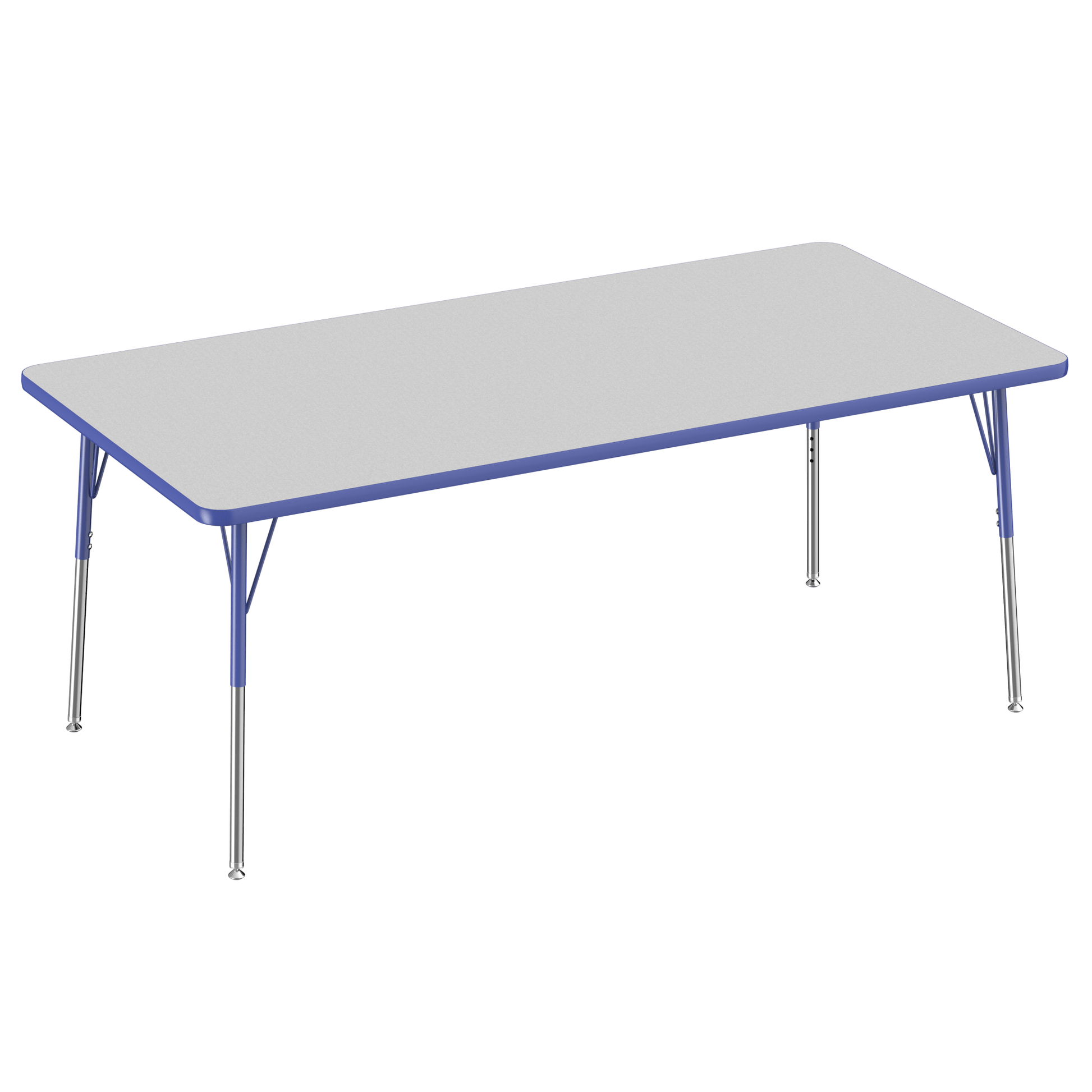 FDP 36" x 72" Rectangle T - Molding Activity Table with Adjustable Standard Swivel Glide Legs (FDP - 10035 - XX) - SchoolOutlet