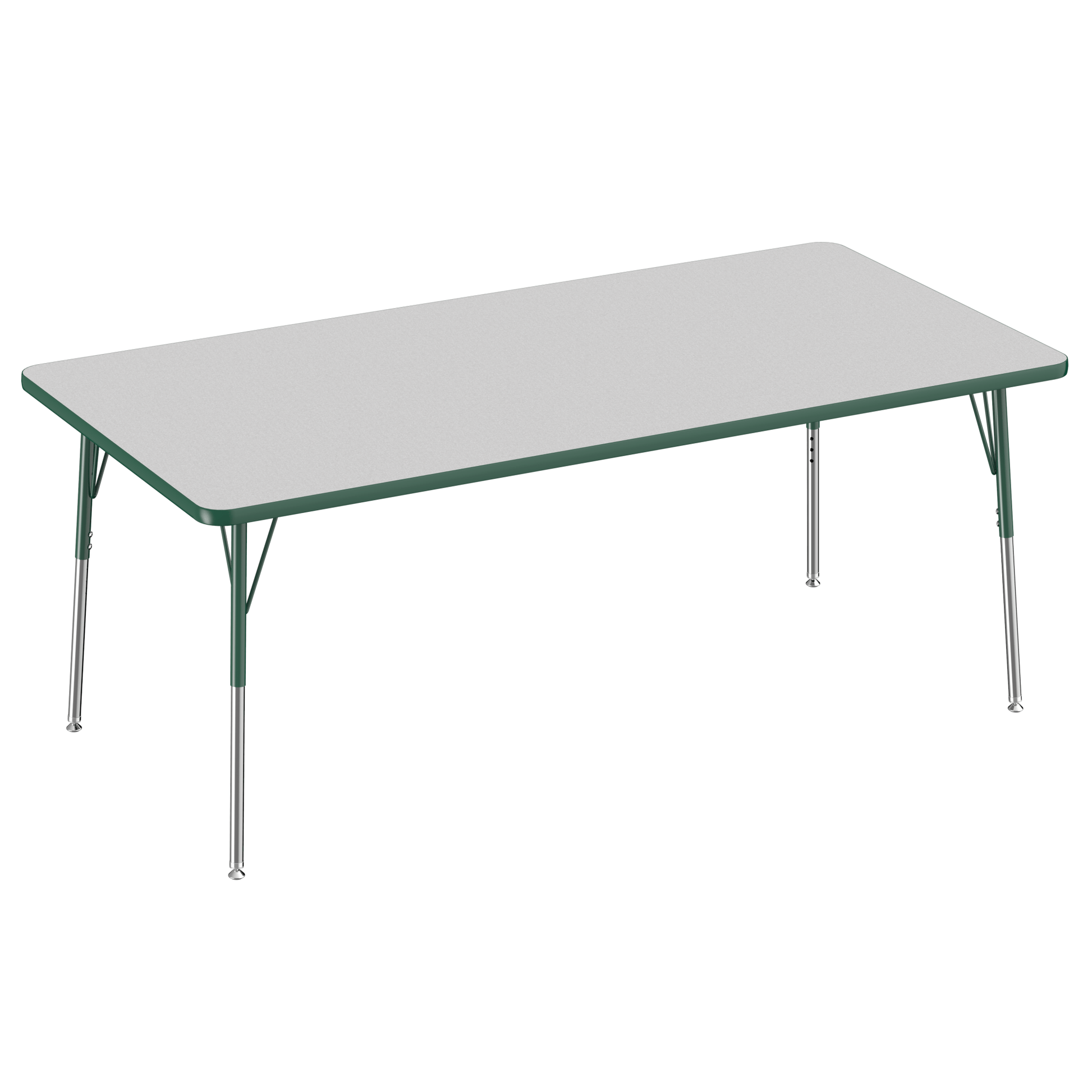 FDP 36" x 72" Rectangle T - Molding Activity Table with Adjustable Standard Swivel Glide Legs (FDP - 10035 - XX) - SchoolOutlet