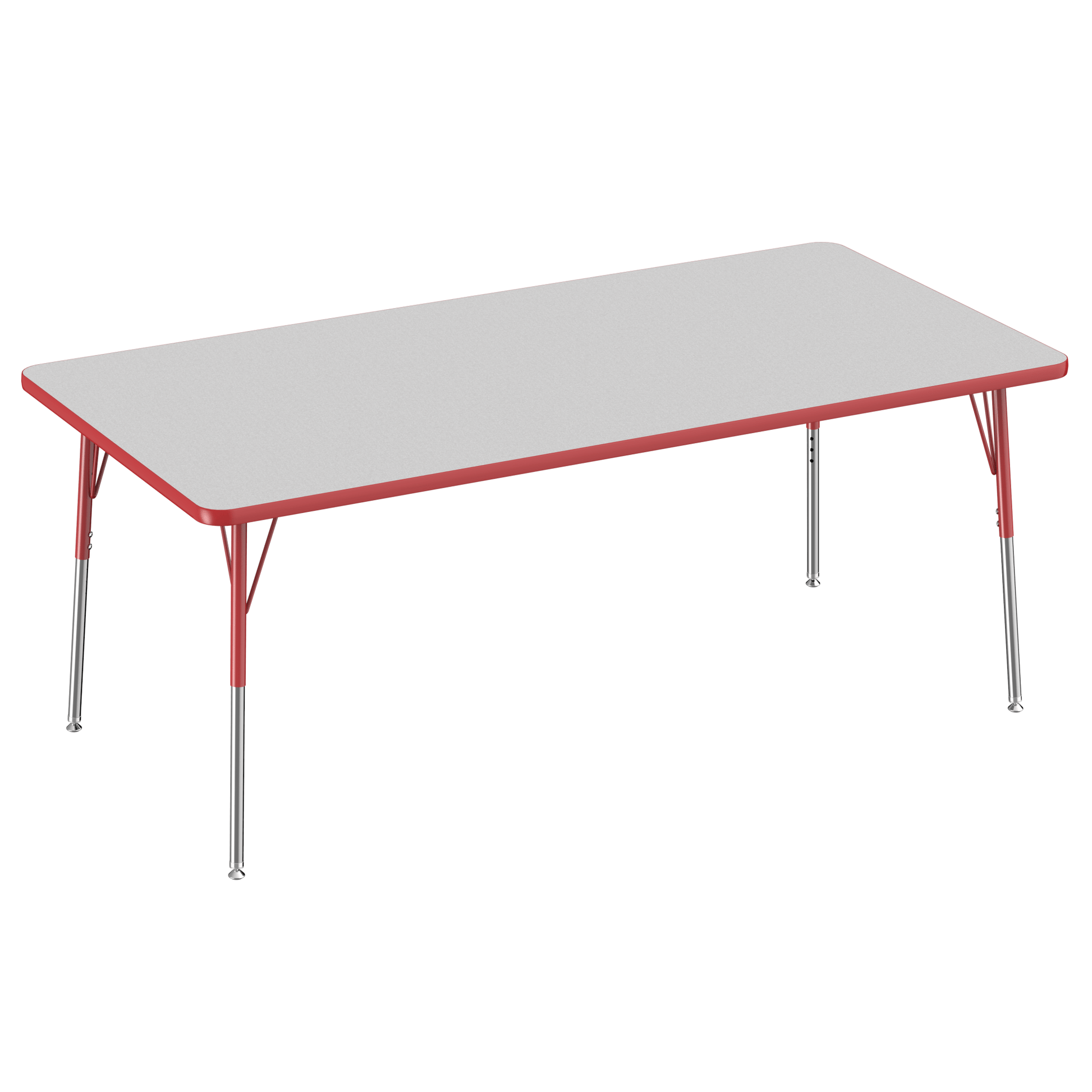FDP 36" x 72" Rectangle T - Molding Activity Table with Adjustable Standard Swivel Glide Legs (FDP - 10035 - XX) - SchoolOutlet