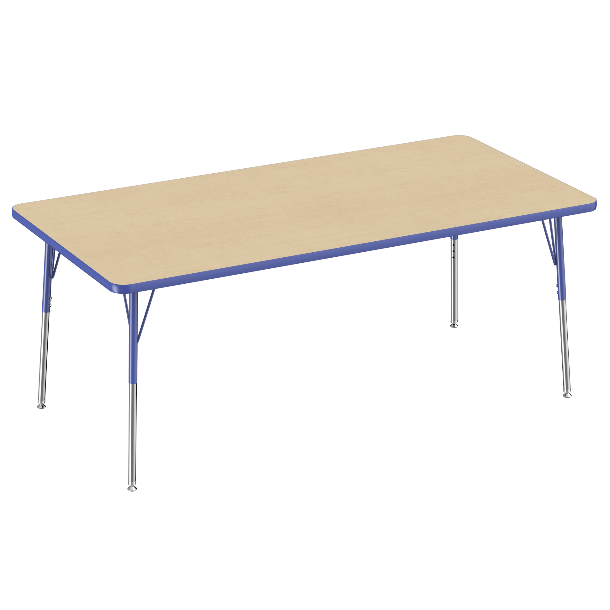 FDP 36" x 72" Rectangle T - Molding Activity Table with Adjustable Standard Swivel Glide Legs (FDP - 10035 - XX) - SchoolOutlet