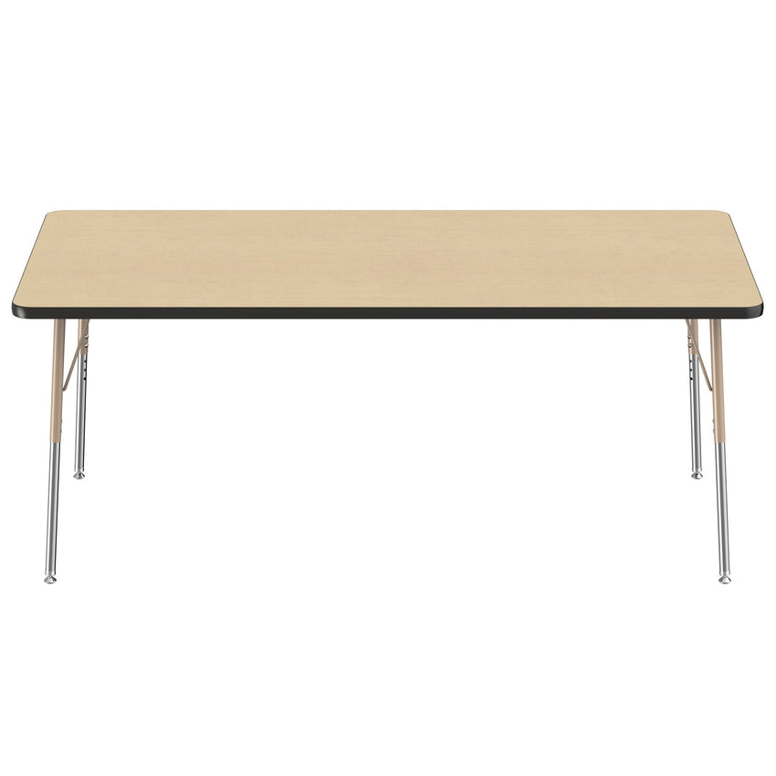 FDP 36" x 72" Rectangle T - Molding Activity Table with Adjustable Standard Swivel Glide Legs (FDP - 10035 - XX) - SchoolOutlet