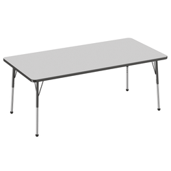 FDP 36" x 72" Rectangle T-Molding Activity Table with Adjustable Standard Ball Glide Legs (FDP-10036-XX)