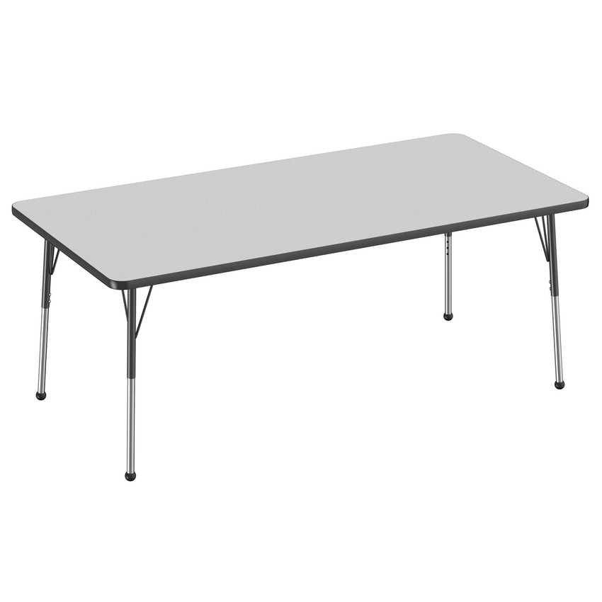 FDP 36" x 72" Rectangle T - Molding Activity Table with Adjustable Standard Ball Glide Legs (FDP - 10036 - XX) - SchoolOutlet