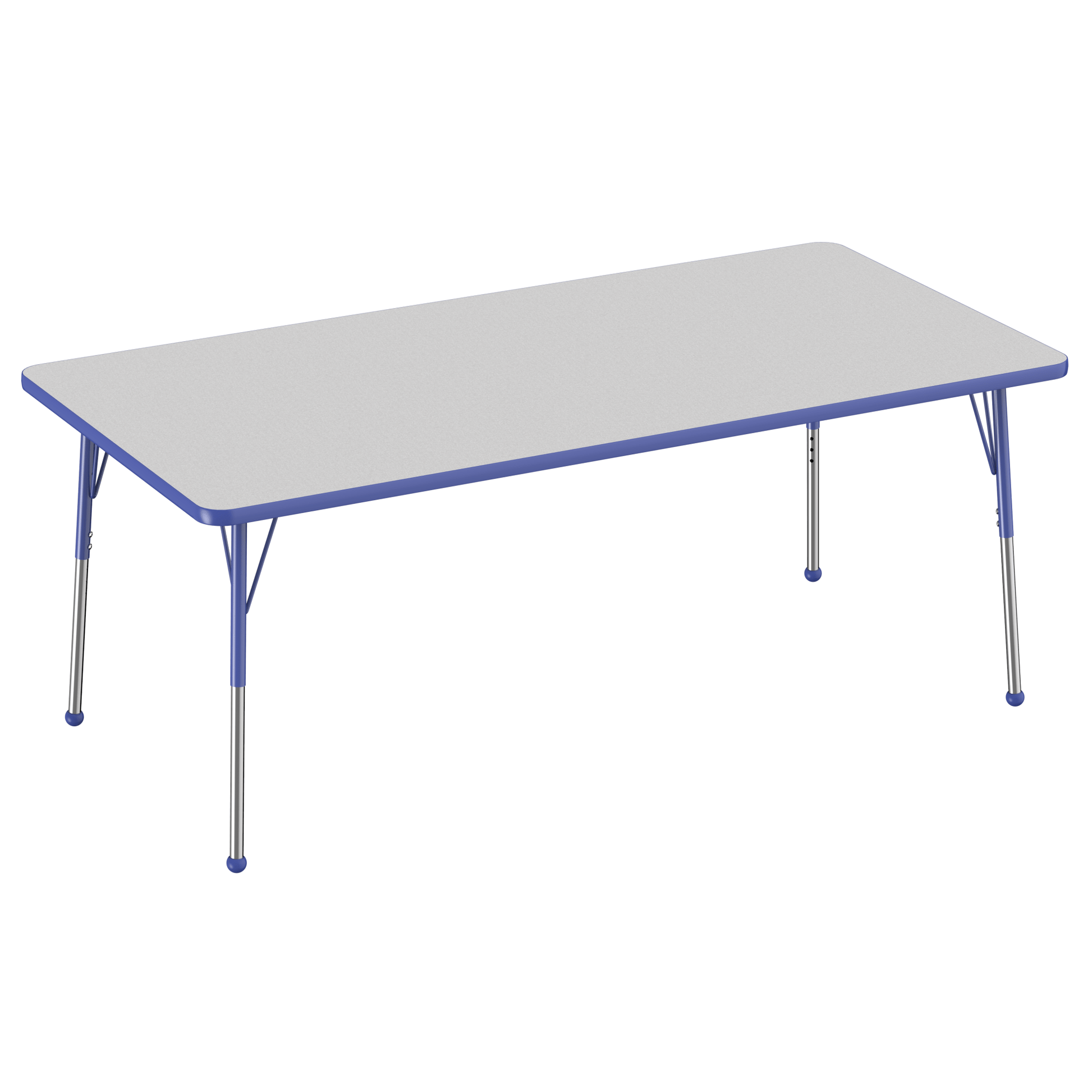FDP 36" x 72" Rectangle T - Molding Activity Table with Adjustable Standard Ball Glide Legs (FDP - 10036 - XX) - SchoolOutlet