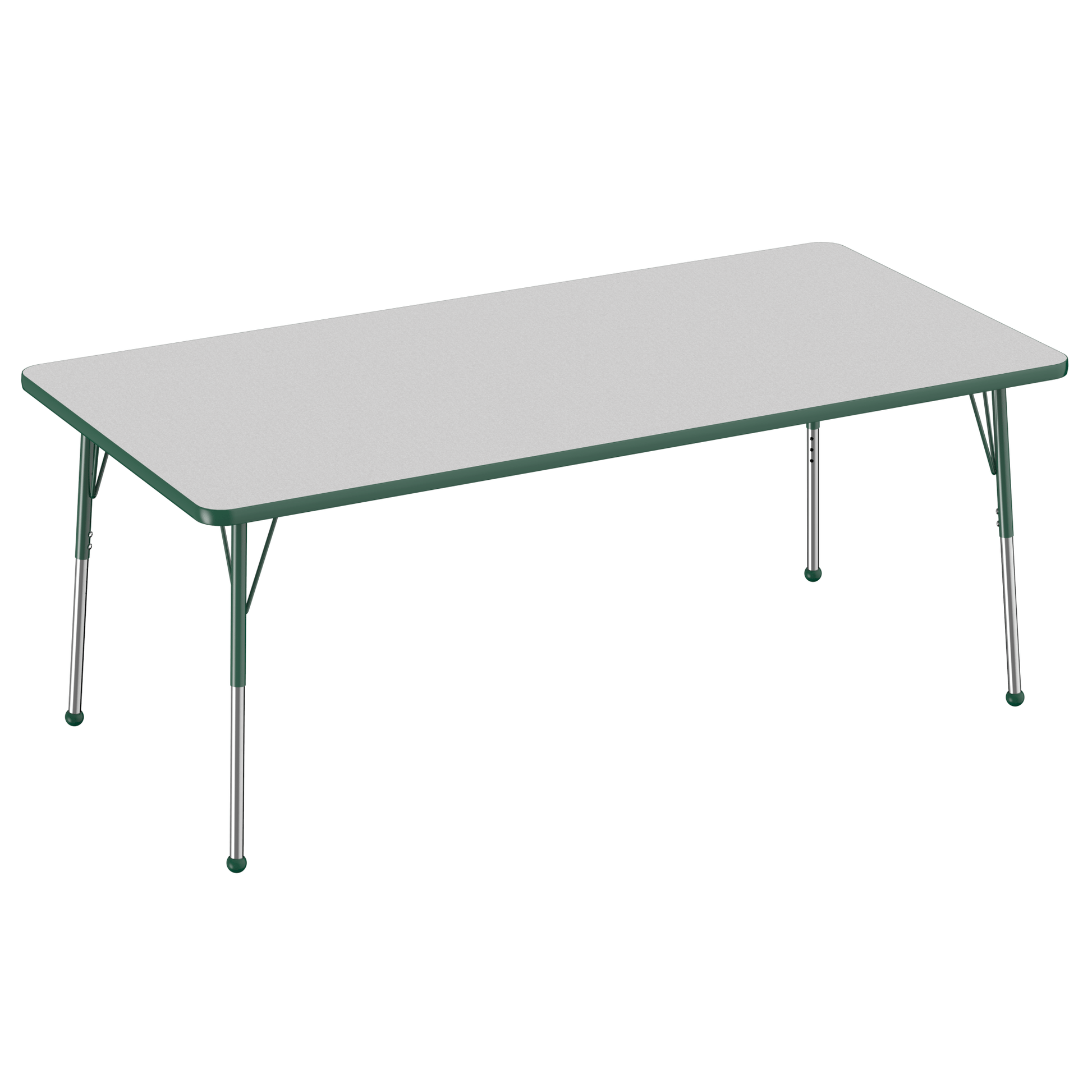 FDP 36" x 72" Rectangle T - Molding Activity Table with Adjustable Standard Ball Glide Legs (FDP - 10036 - XX) - SchoolOutlet