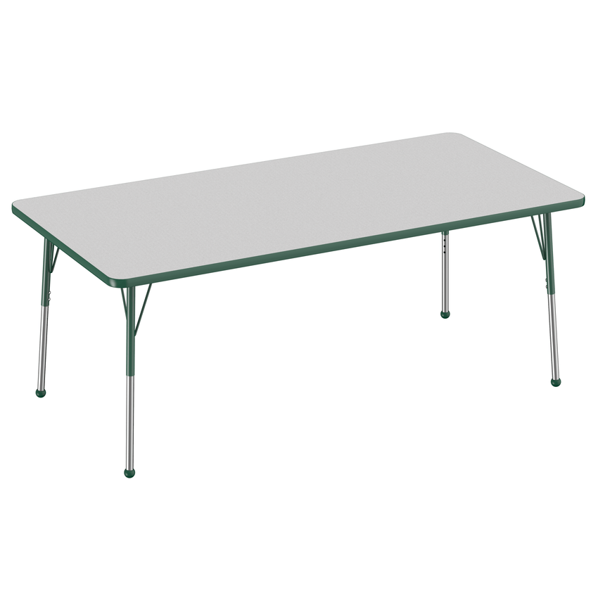 FDP 36" x 72" Rectangle T - Molding Activity Table with Adjustable Standard Ball Glide Legs (FDP - 10036 - XX) - SchoolOutlet