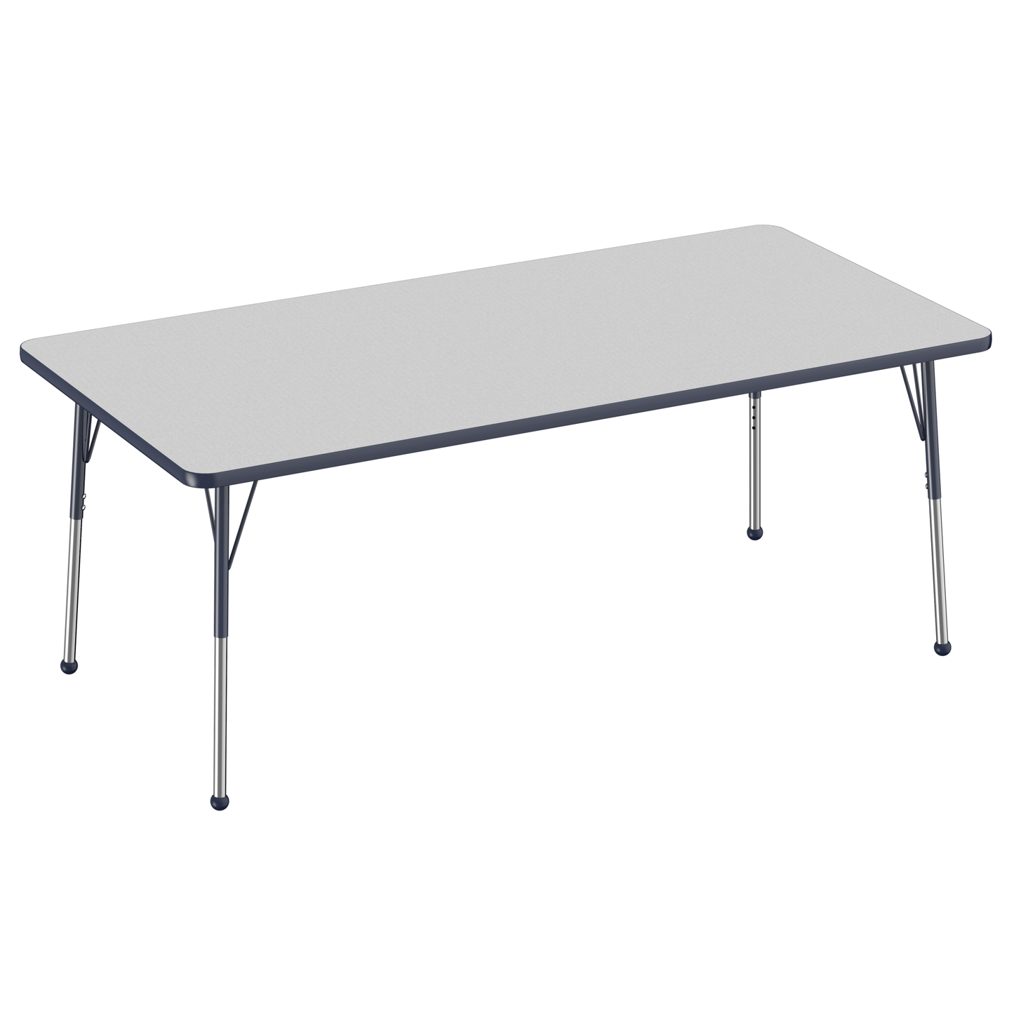 FDP 36" x 72" Rectangle T - Molding Activity Table with Adjustable Standard Ball Glide Legs (FDP - 10036 - XX) - SchoolOutlet