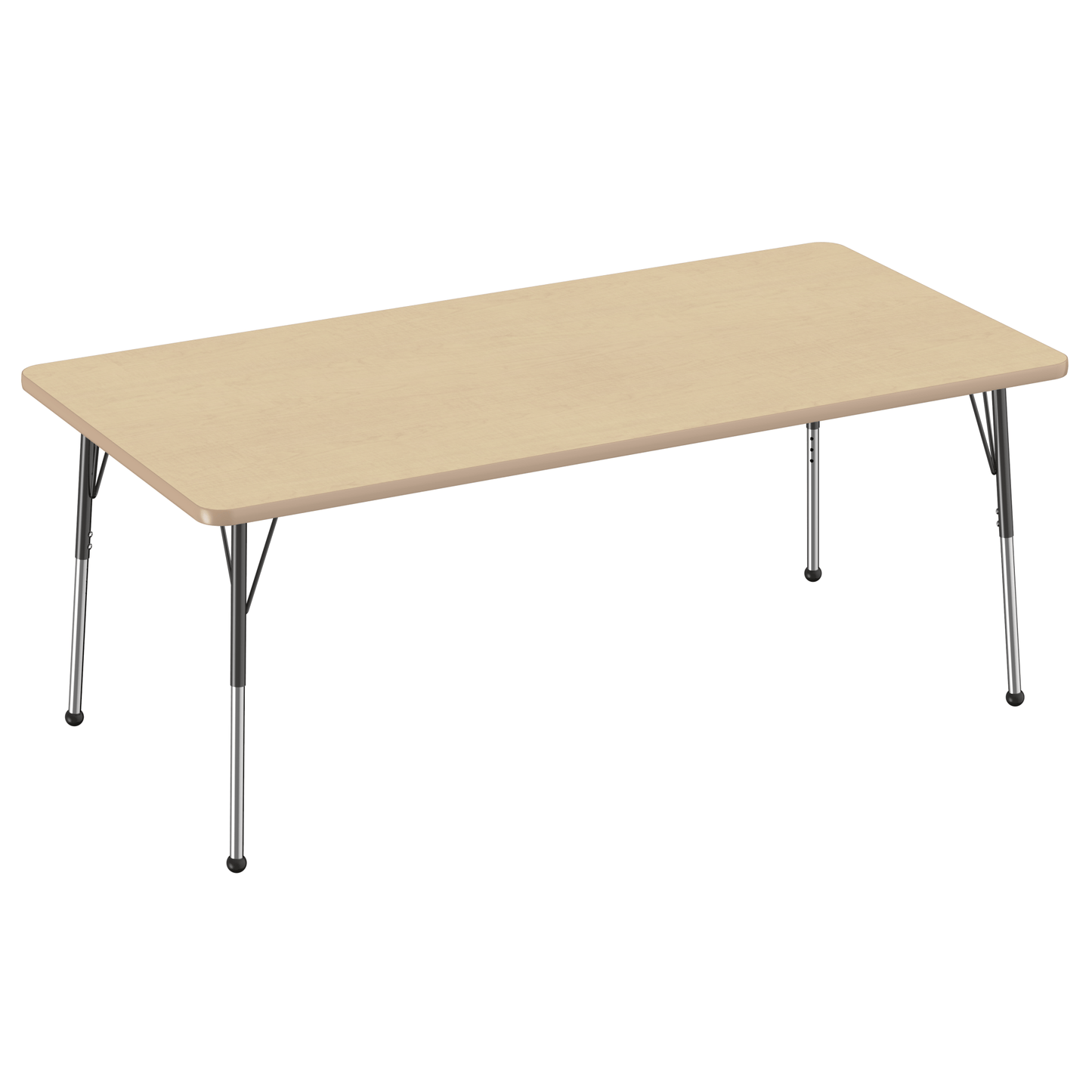 FDP 36" x 72" Rectangle T - Molding Activity Table with Adjustable Standard Ball Glide Legs (FDP - 10036 - XX) - SchoolOutlet