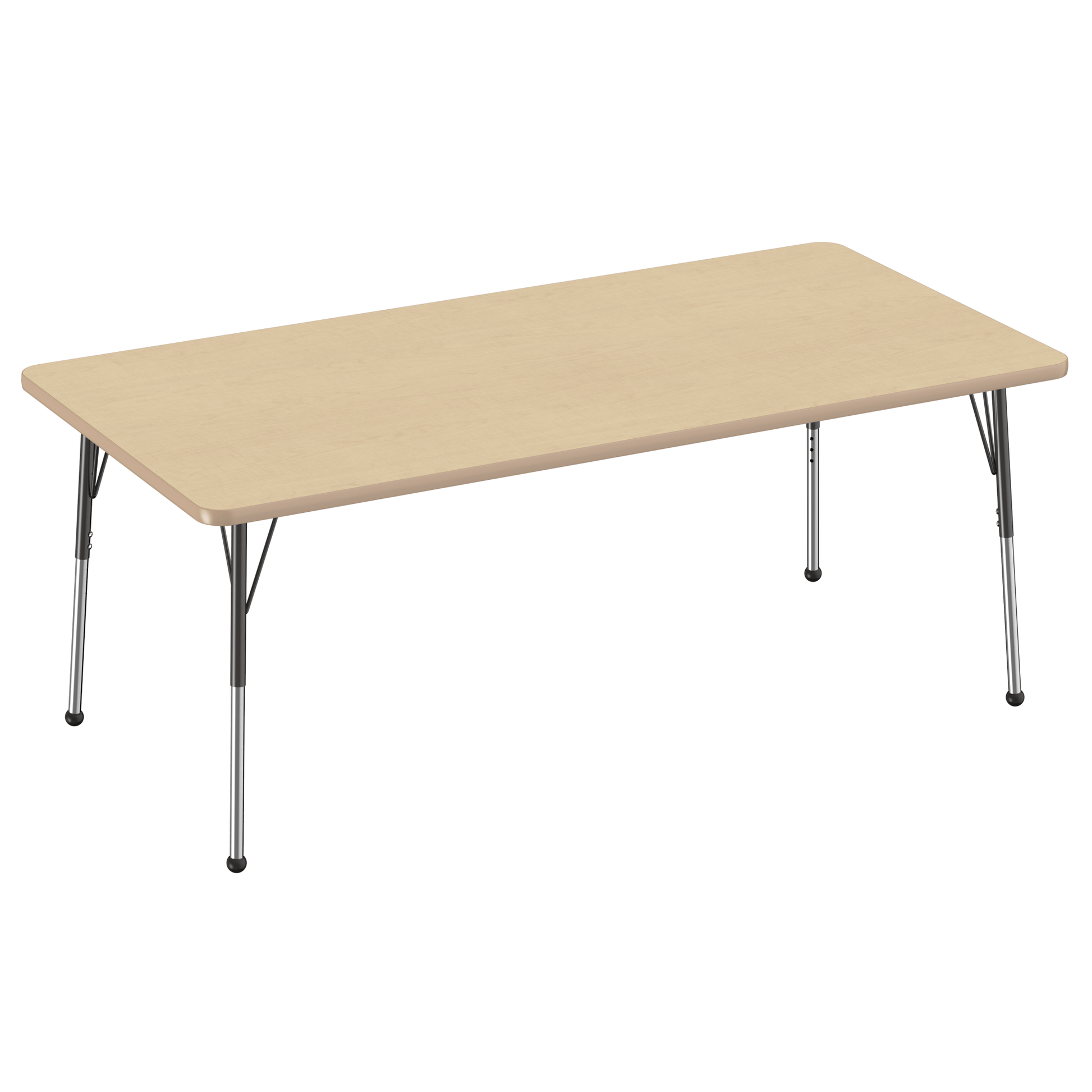FDP 36" x 72" Rectangle T - Molding Activity Table with Adjustable Standard Ball Glide Legs (FDP - 10036 - XX) - SchoolOutlet