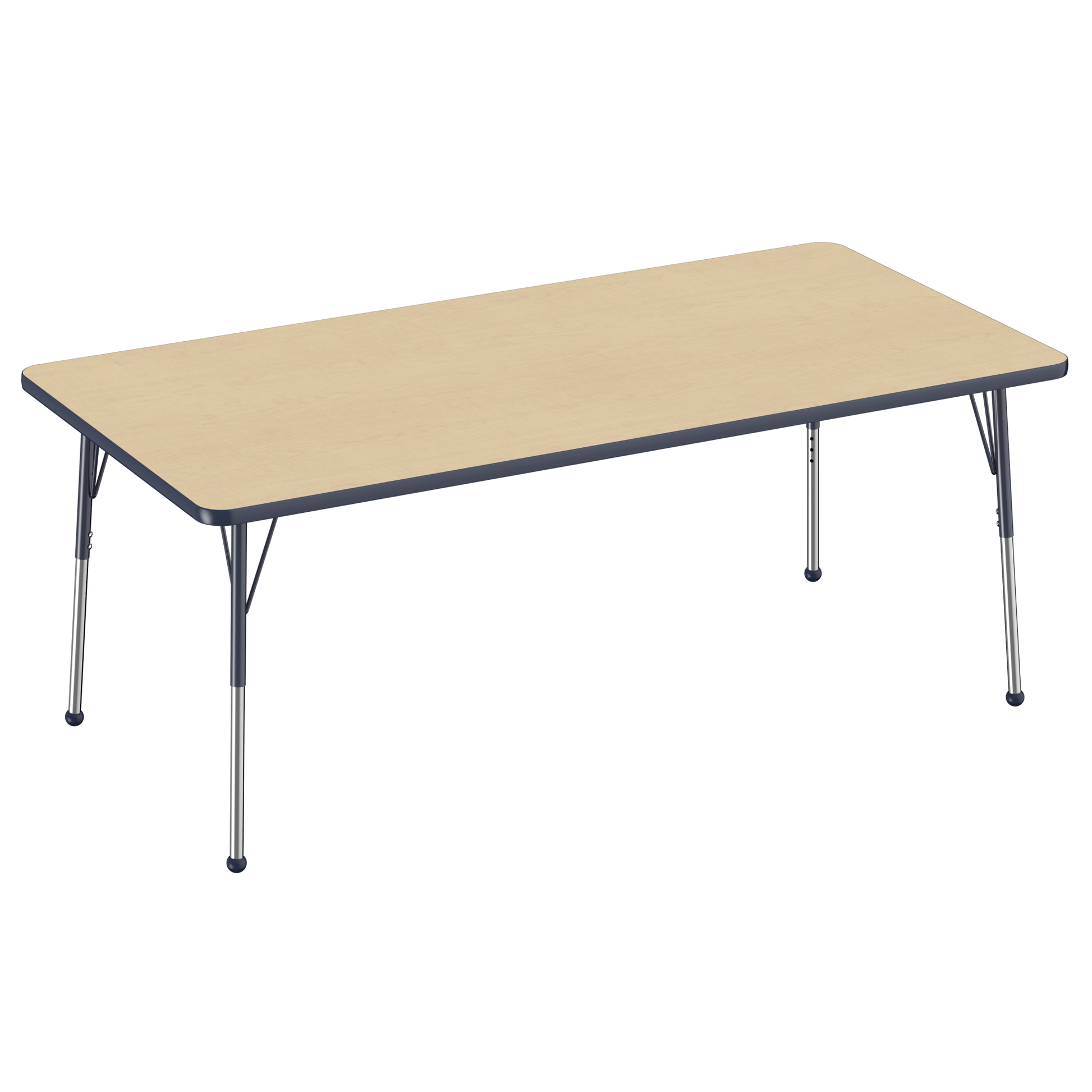 FDP 36" x 72" Rectangle T - Molding Activity Table with Adjustable Standard Ball Glide Legs (FDP - 10036 - XX) - SchoolOutlet