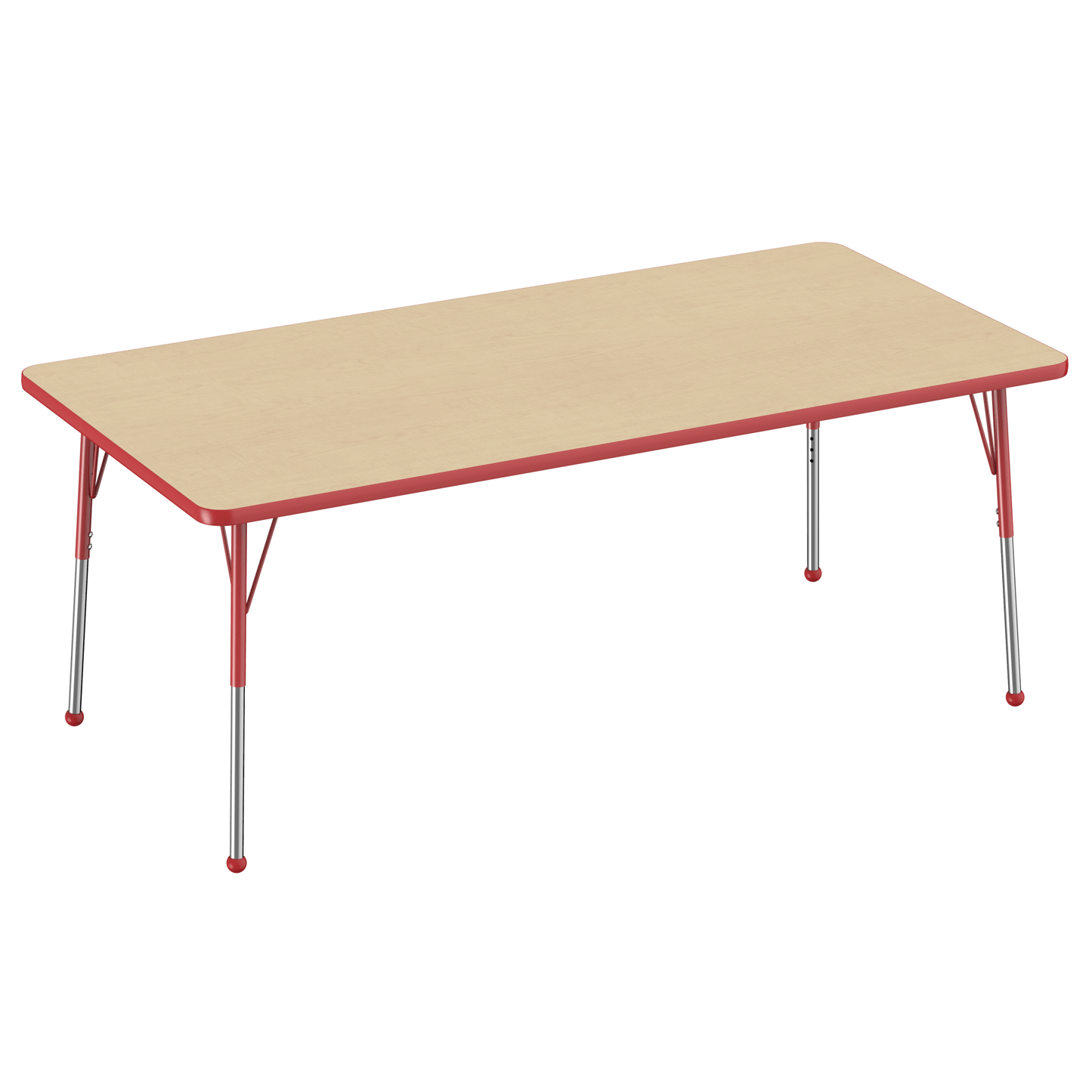 FDP 36" x 72" Rectangle T - Molding Activity Table with Adjustable Standard Ball Glide Legs (FDP - 10036 - XX) - SchoolOutlet