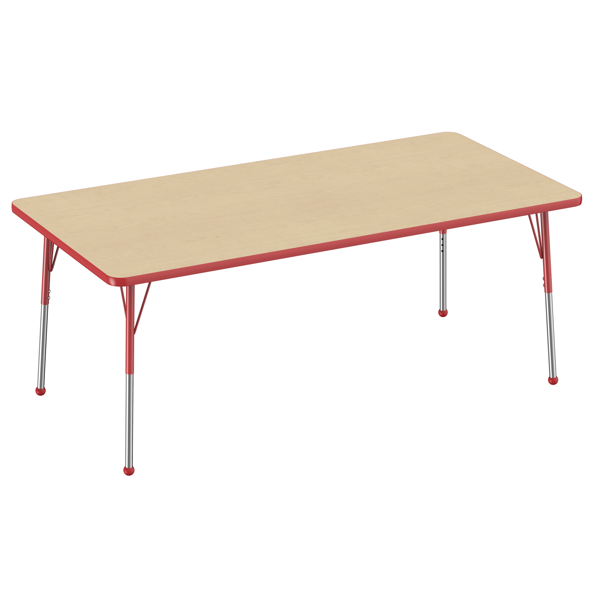FDP 36" x 72" Rectangle T - Molding Activity Table with Adjustable Standard Ball Glide Legs (FDP - 10036 - XX) - SchoolOutlet