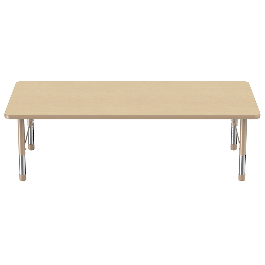 FDP 36" x 72" Rectangle T - Molding Activity Table with Adjustable Chunky Legs (FDP - 10037 - XX) - SchoolOutlet