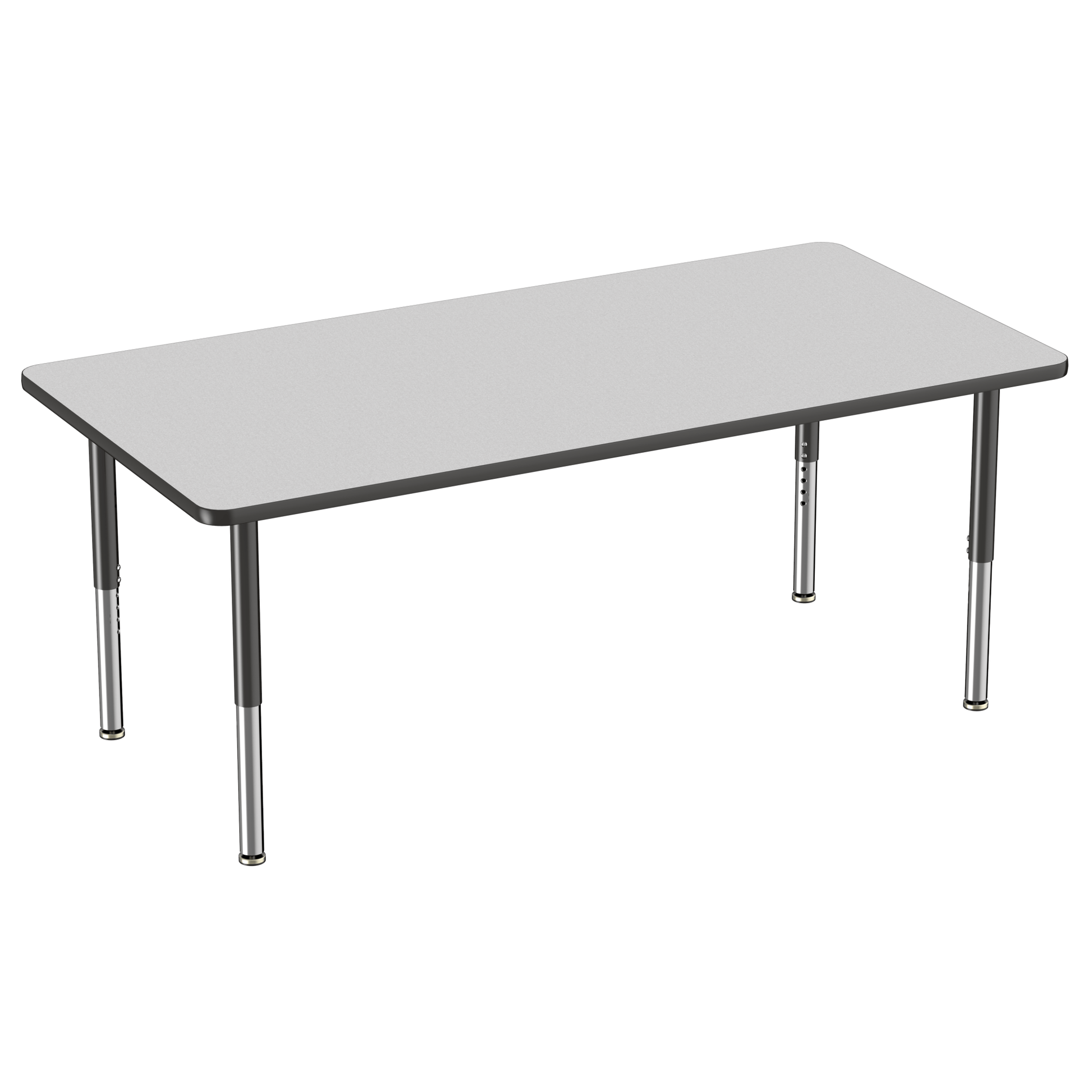 FDP 36" x 72" Rectangle T - Molding Activity Table with Adjustable Super Legs (FDP - 10038 - XX) - SchoolOutlet