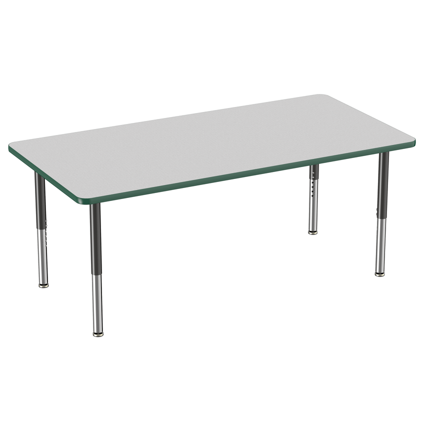 FDP 36" x 72" Rectangle T - Molding Activity Table with Adjustable Super Legs (FDP - 10038 - XX) - SchoolOutlet