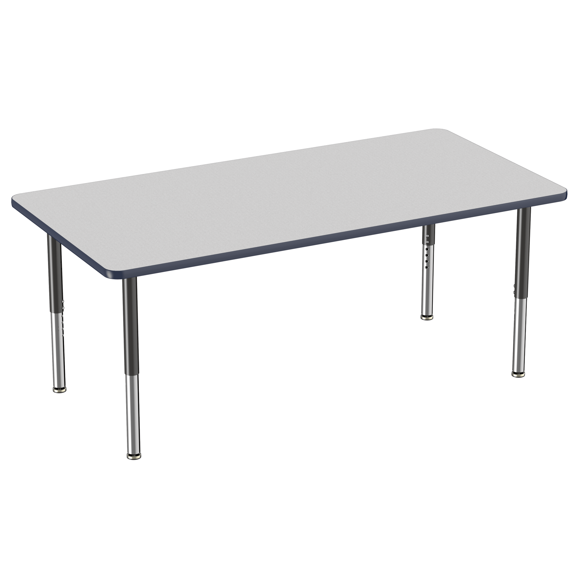 FDP 36" x 72" Rectangle T - Molding Activity Table with Adjustable Super Legs (FDP - 10038 - XX) - SchoolOutlet
