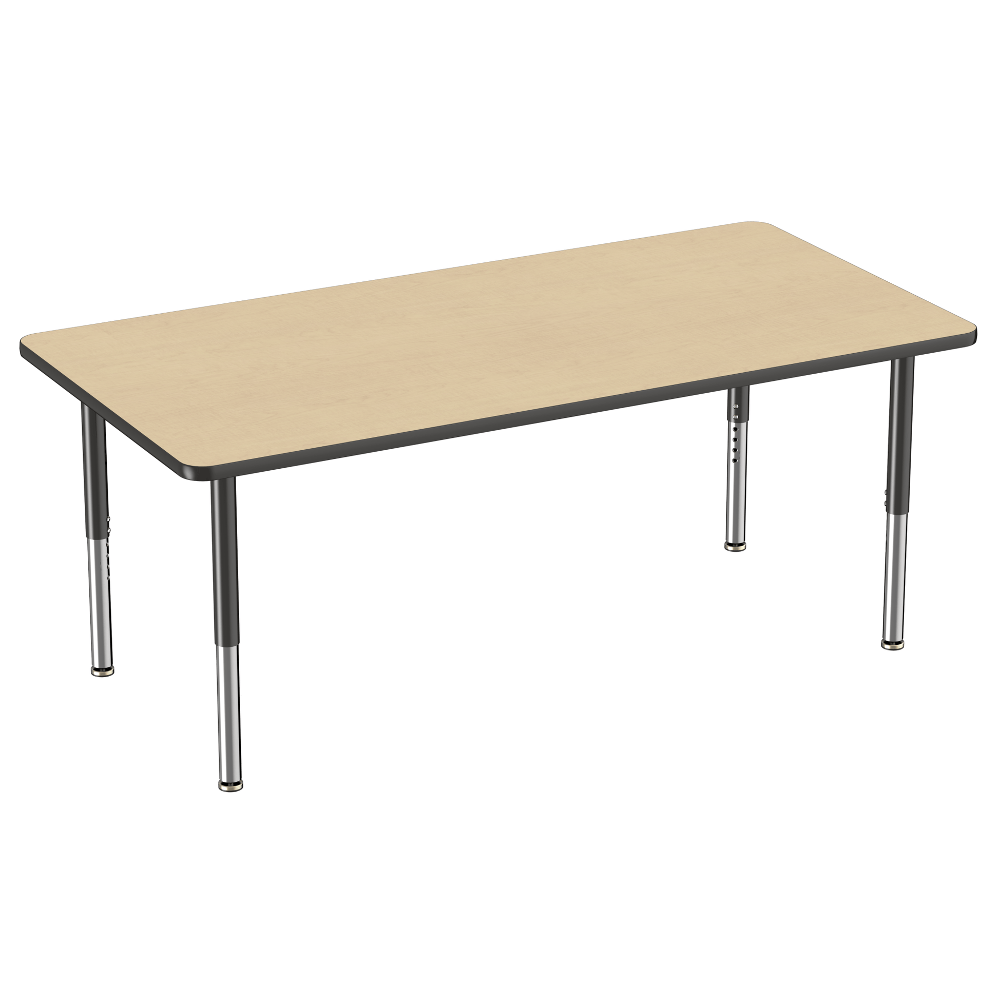FDP 36" x 72" Rectangle T - Molding Activity Table with Adjustable Super Legs (FDP - 10038 - XX) - SchoolOutlet