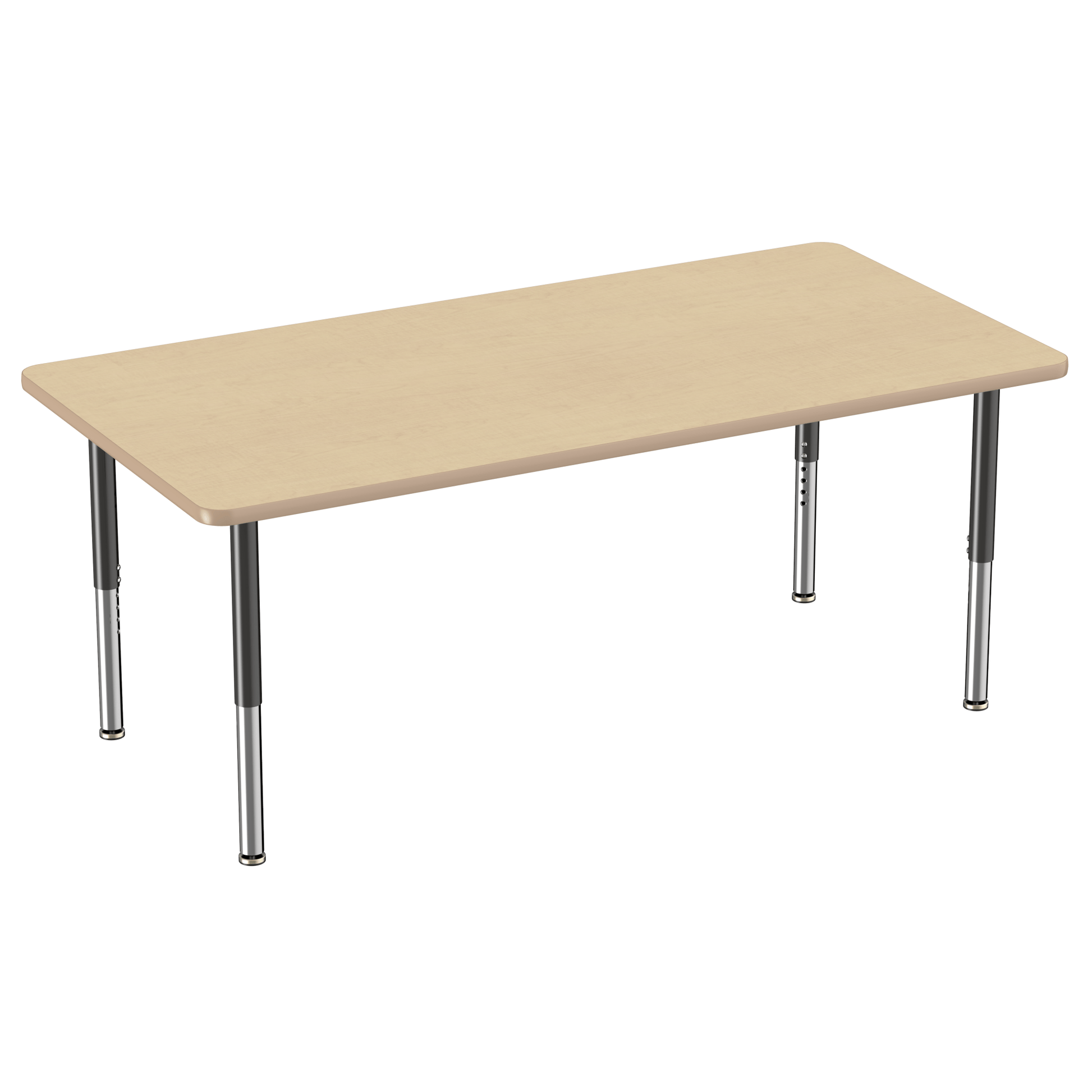 FDP 36" x 72" Rectangle T - Molding Activity Table with Adjustable Super Legs (FDP - 10038 - XX) - SchoolOutlet