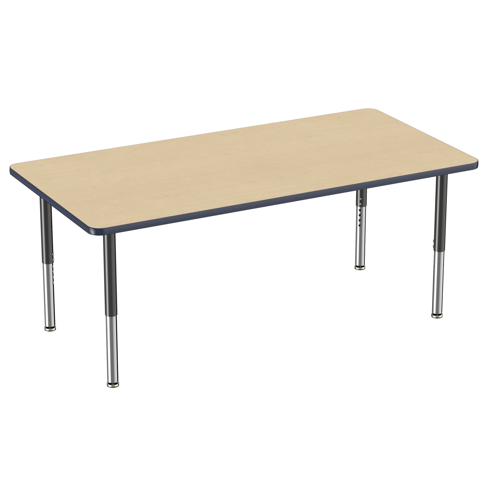 FDP 36" x 72" Rectangle T - Molding Activity Table with Adjustable Super Legs (FDP - 10038 - XX) - SchoolOutlet