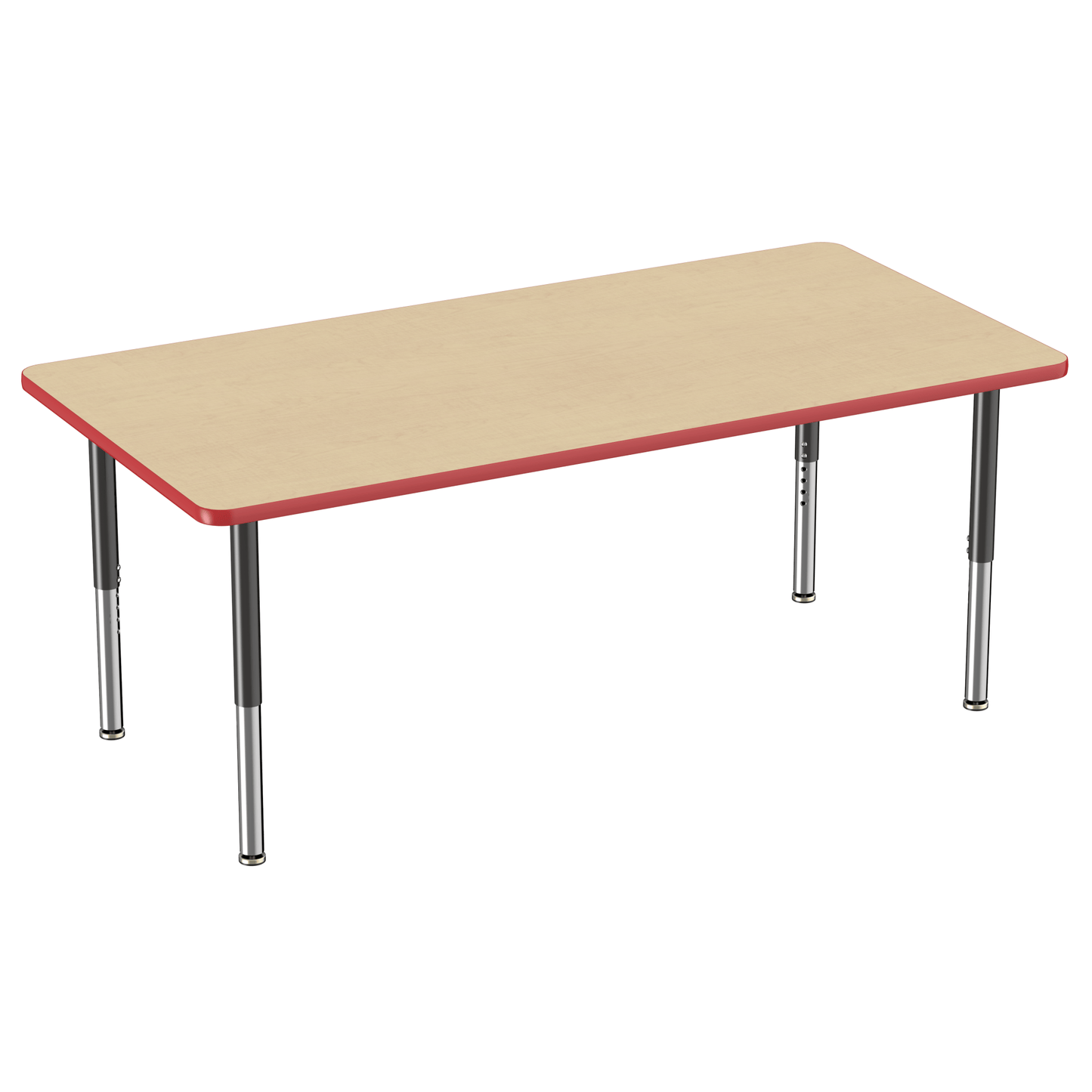 FDP 36" x 72" Rectangle T - Molding Activity Table with Adjustable Super Legs (FDP - 10038 - XX) - SchoolOutlet