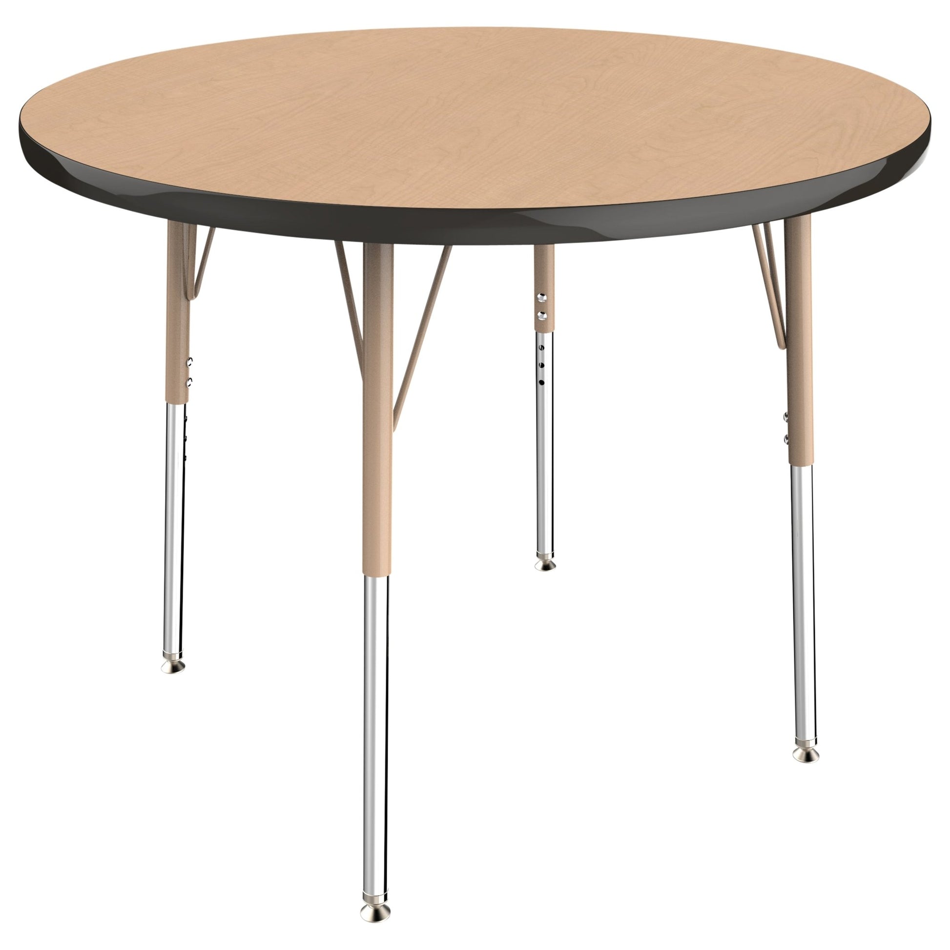 FDP 36" Round T - Molding Activity Table with Adjustable Standard Swivel Glide Legs (FDP - 10039 - XX) - SchoolOutlet