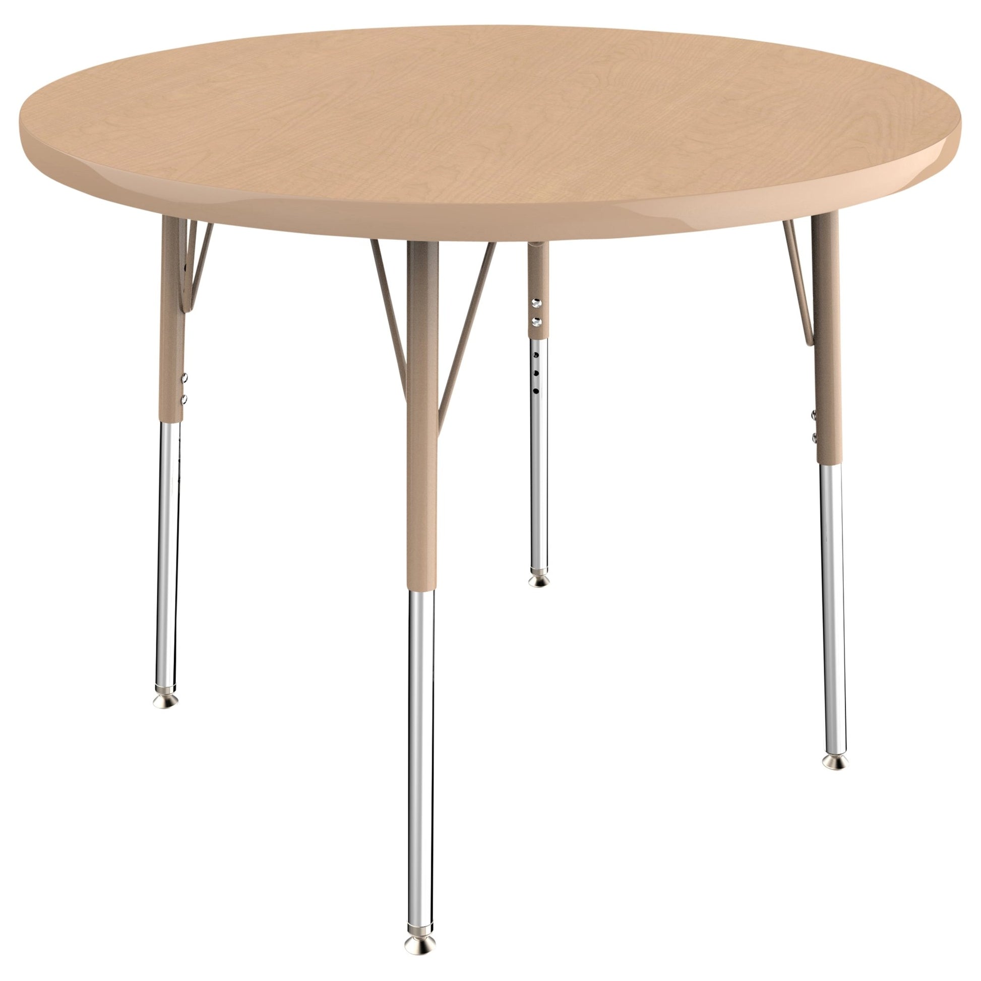 FDP 36" Round T - Molding Activity Table with Adjustable Standard Swivel Glide Legs (FDP - 10039 - XX) - SchoolOutlet